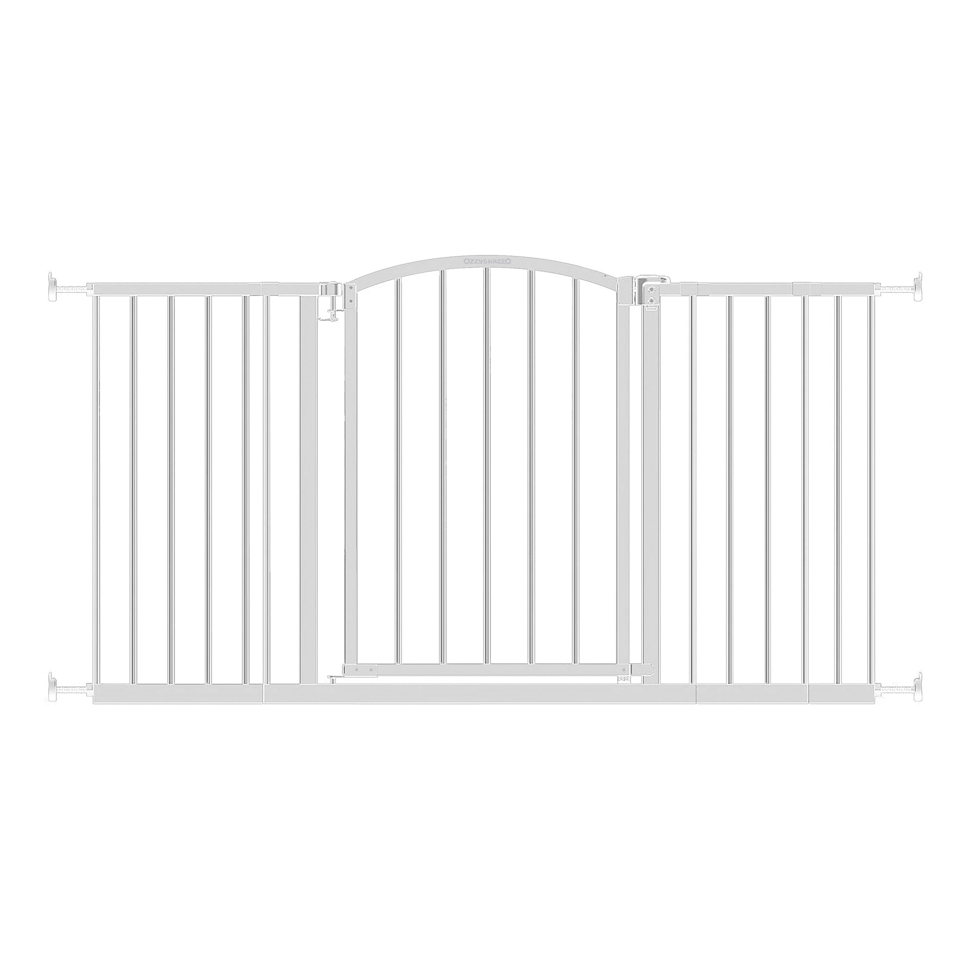 Ingenuity Ozzy & Kazoo 27” Tall Walk Through Dog Gate For Doorway or Stairway