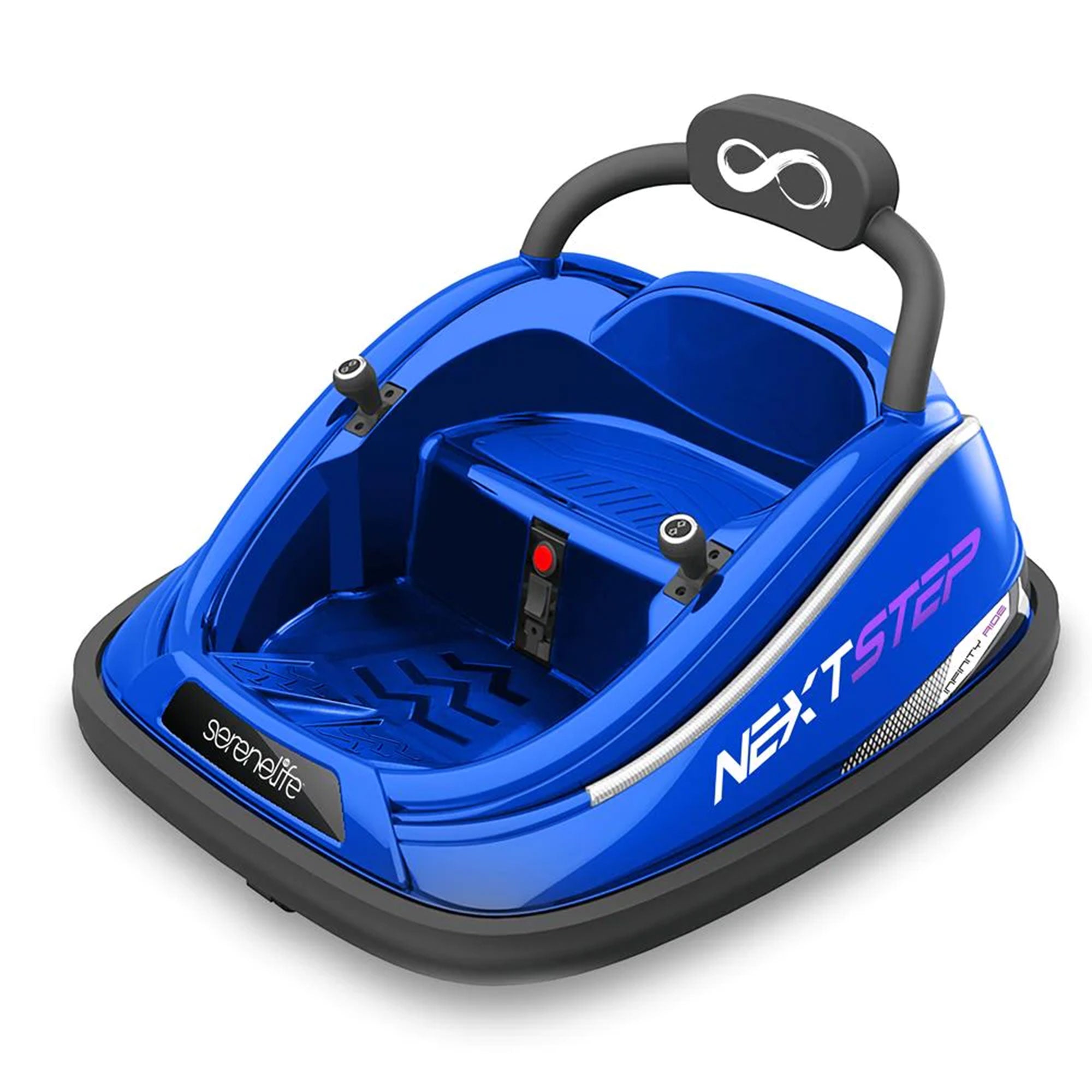 Serenelife 360 Degree Spinning Bumper Car w/Adjustable Belt & Controls, Blue - Smart-nests