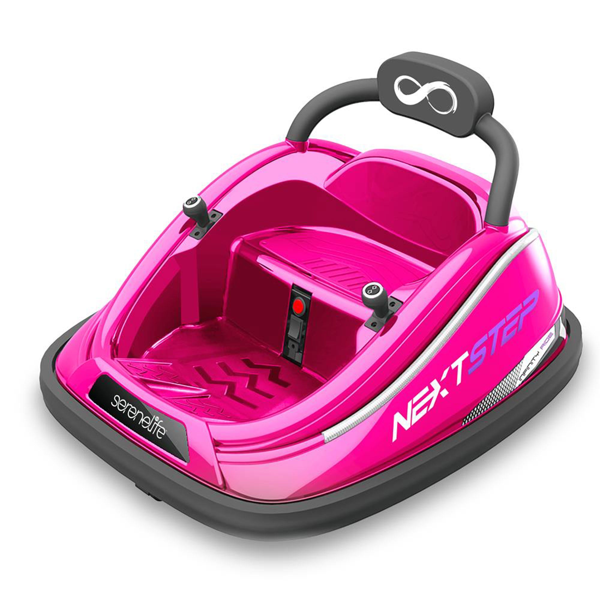 Serenelife 360 Degree Spinning Bumper Car w/Adjustable Belt & Controls, Pink - Smart-nests
