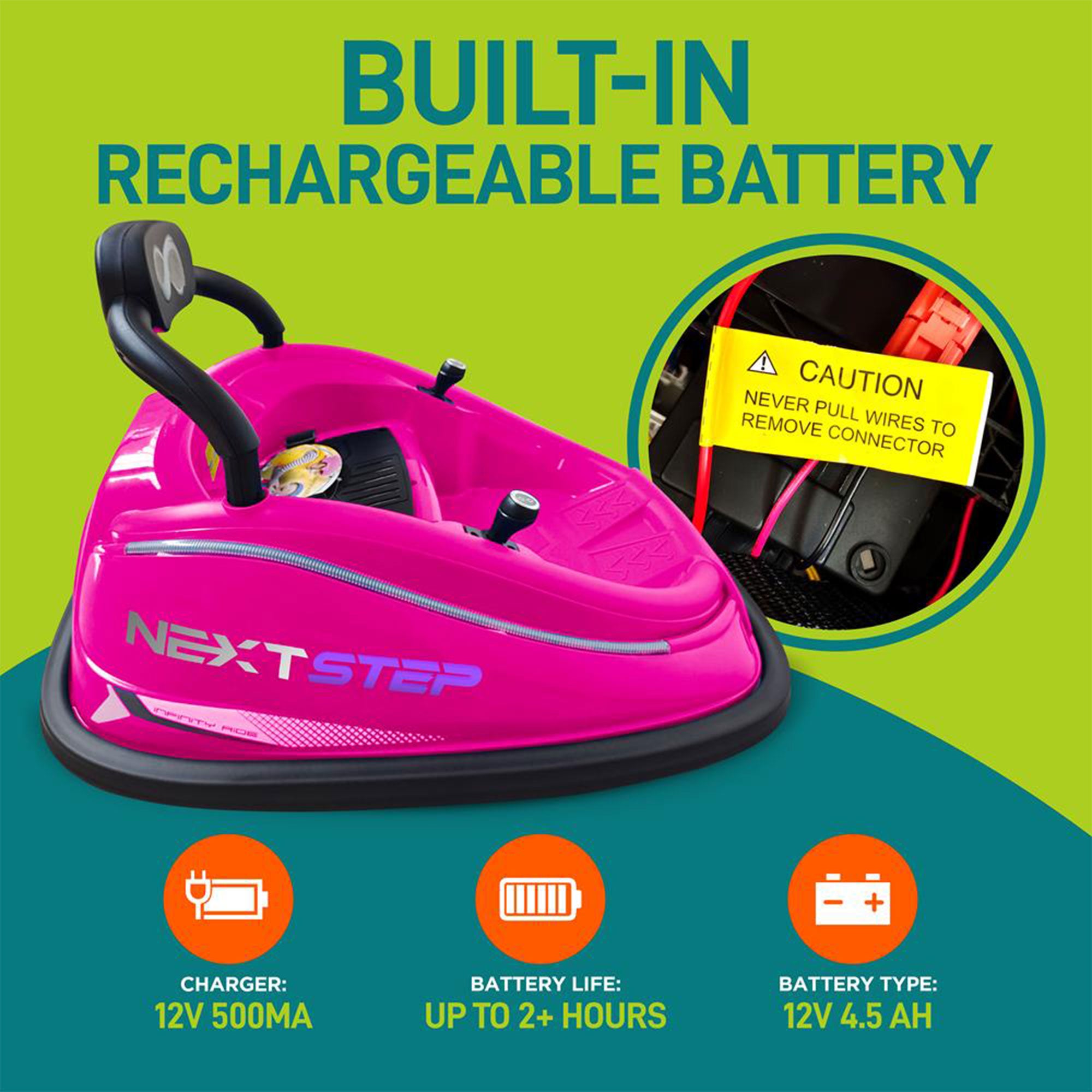 Serenelife 360 Degree Spinning Bumper Car w/Adjustable Belt & Controls, Pink - Smart-nests
