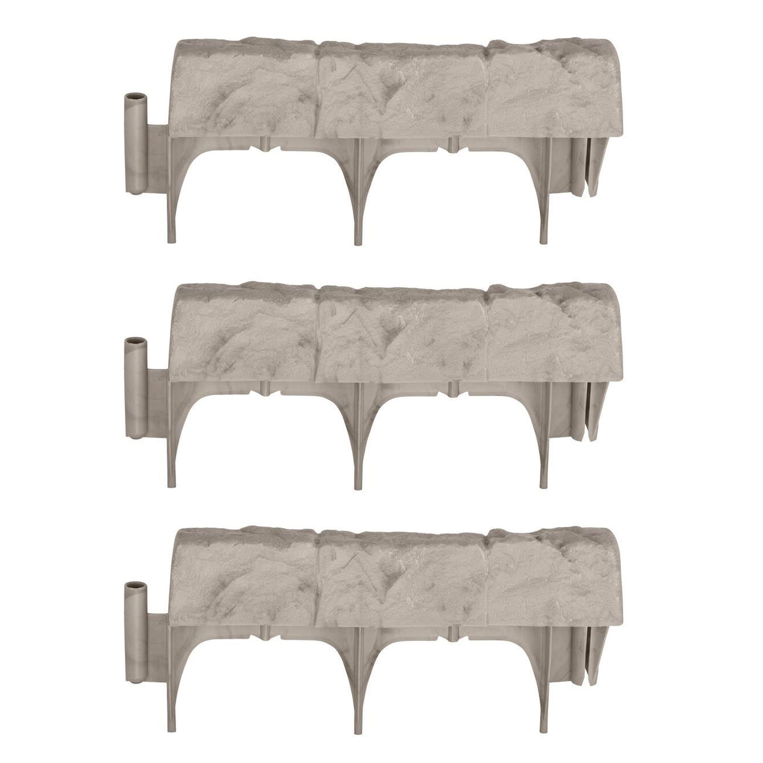 Suncast Landscape Border Decorative Natural Stone Edging, 12" Sections (30 Pack) - Smart-nests