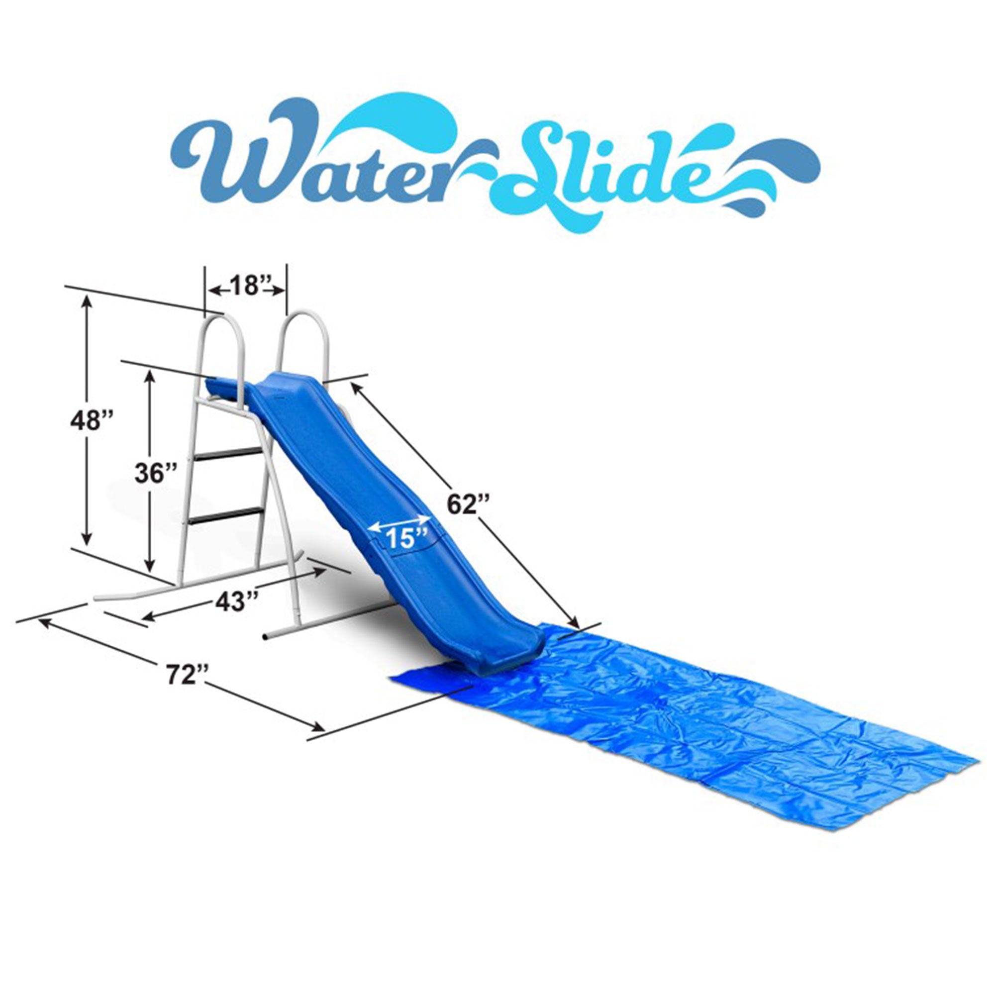 XDP Recreation 6 Foot Water Wave Slide with Built In Adjustable Water Sprinkler - Smart-nests