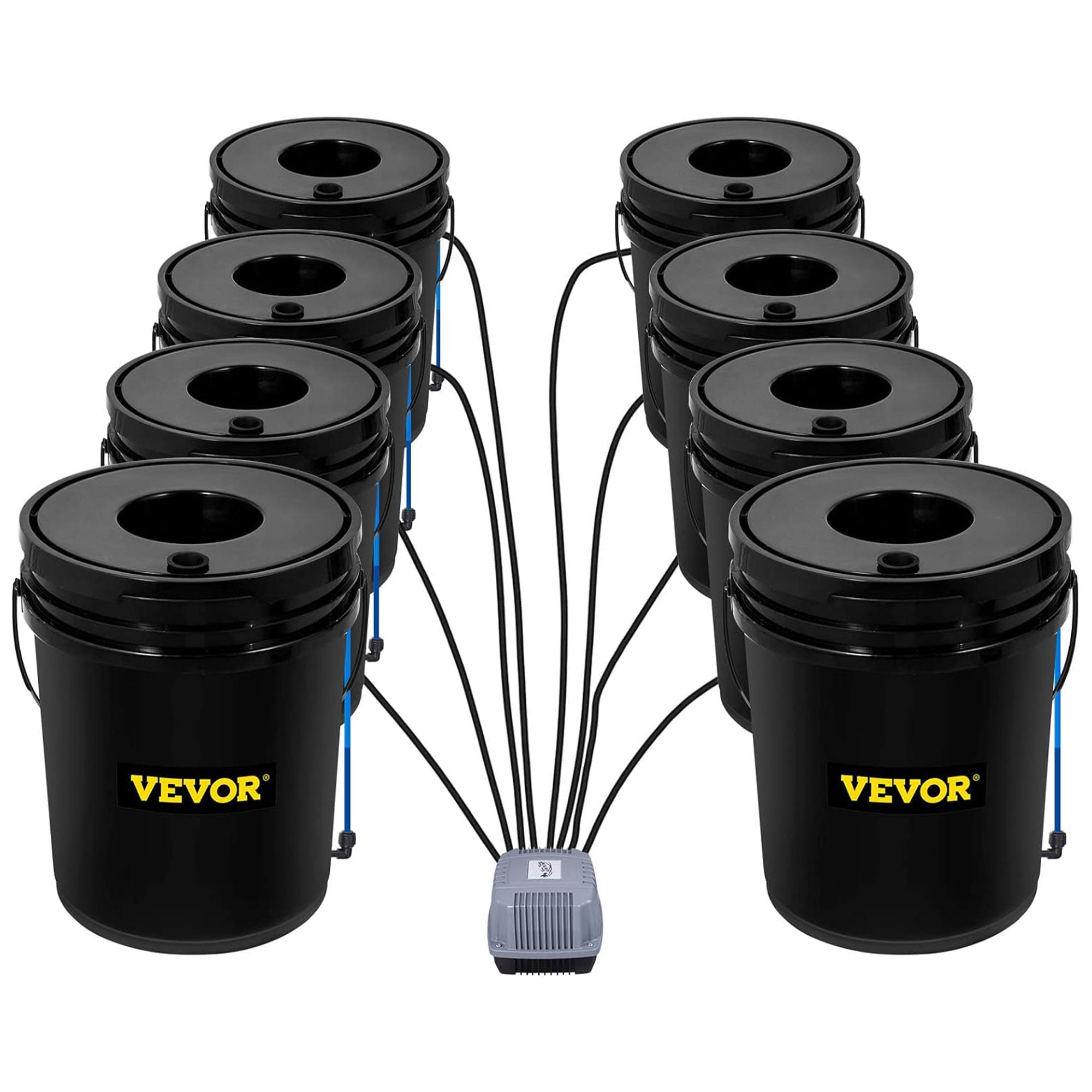 Vevor DWC Hydroponic System Deep Water Growing Buckets with Pump and Air Stone - Smart-nests