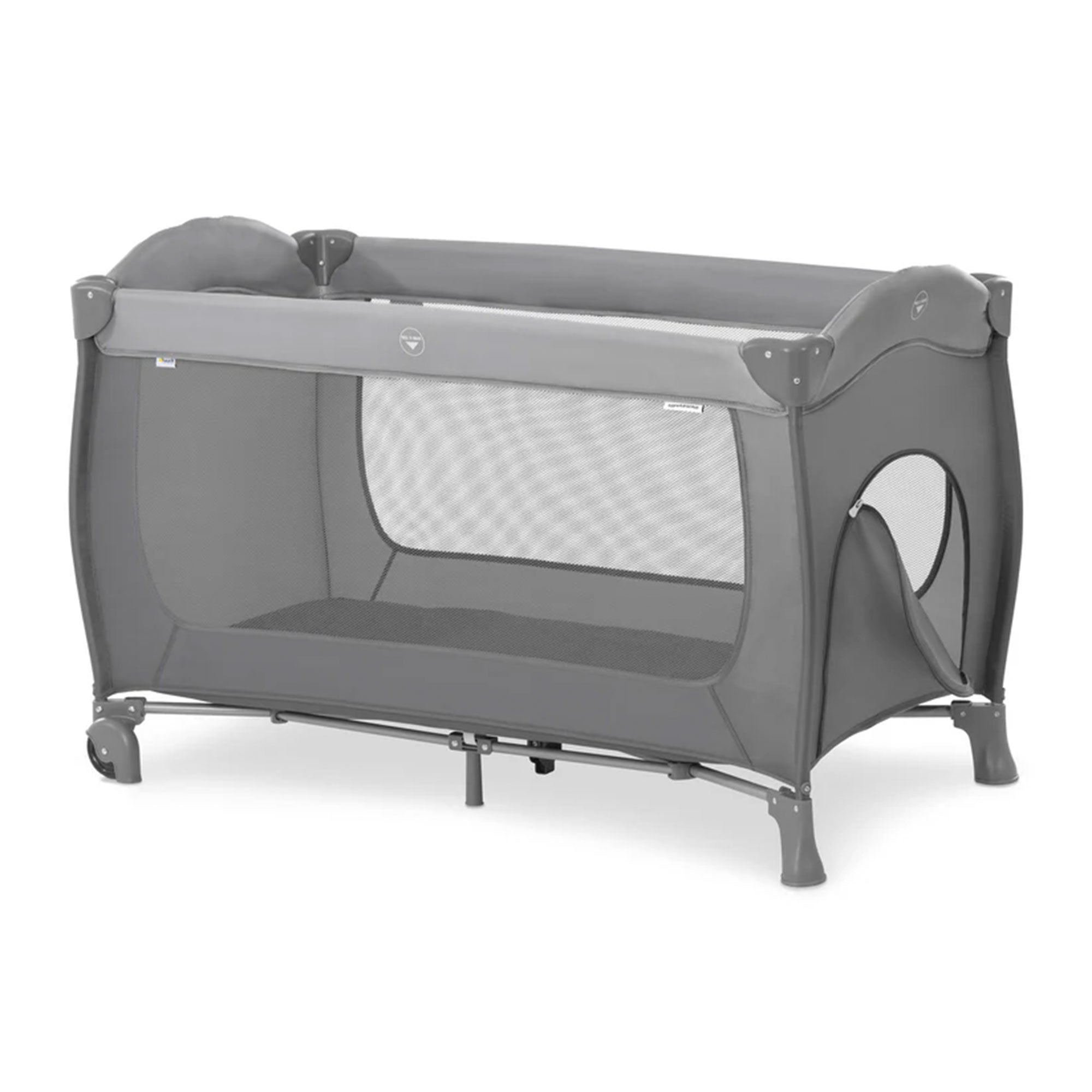 hauck Sleep N Play Go Plus Foldable Travel Bed and Playpen with Mattress, Gray - Smart-nests