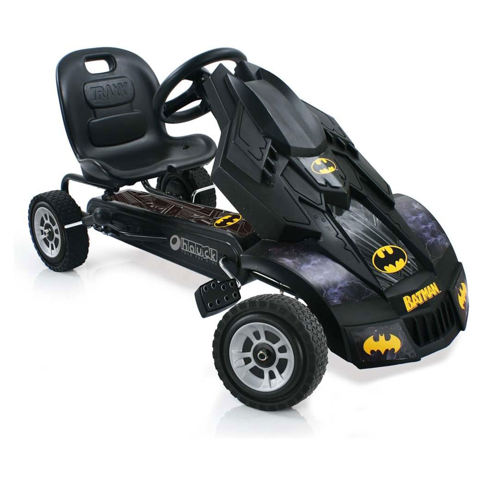 Hauck Bat Mobile Pedal Go Kart Superhero Ride On Batman Vehicle for Kids, Black - Smart-nests