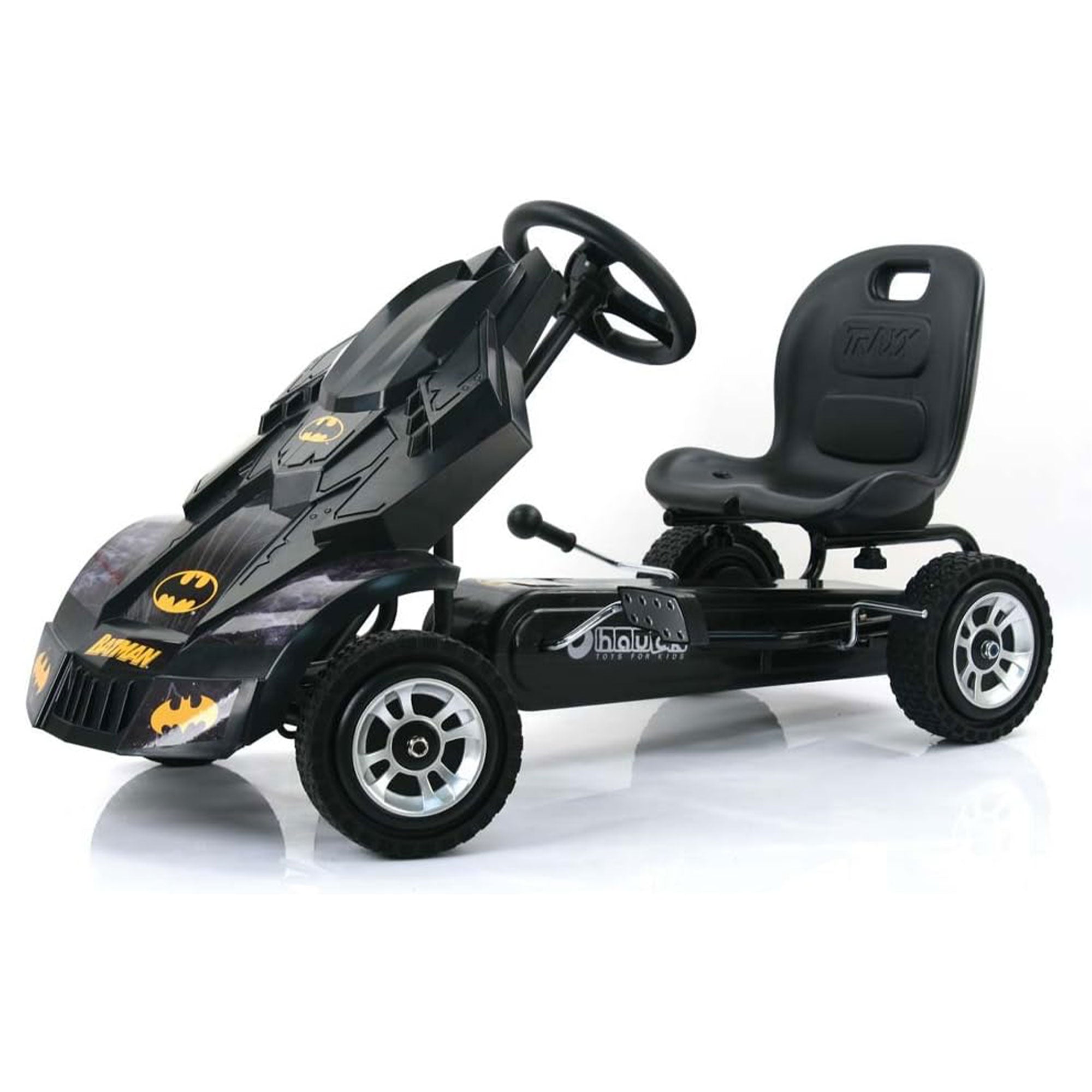Hauck Bat Mobile Pedal Go Kart Superhero Ride On Batman Vehicle for Kids, Black - Smart-nests