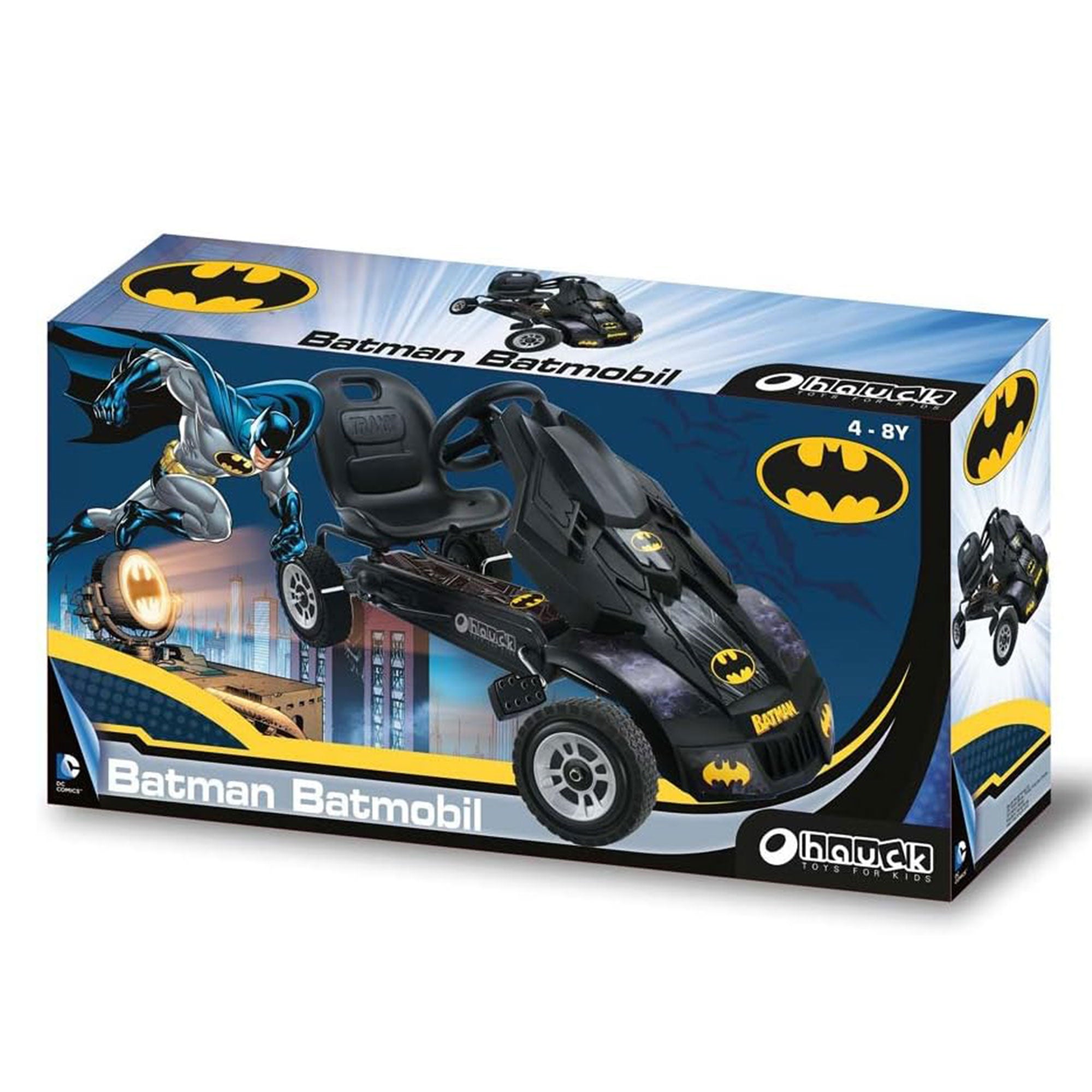 Hauck Bat Mobile Pedal Go Kart Superhero Ride On Batman Vehicle for Kids, Black - Smart-nests