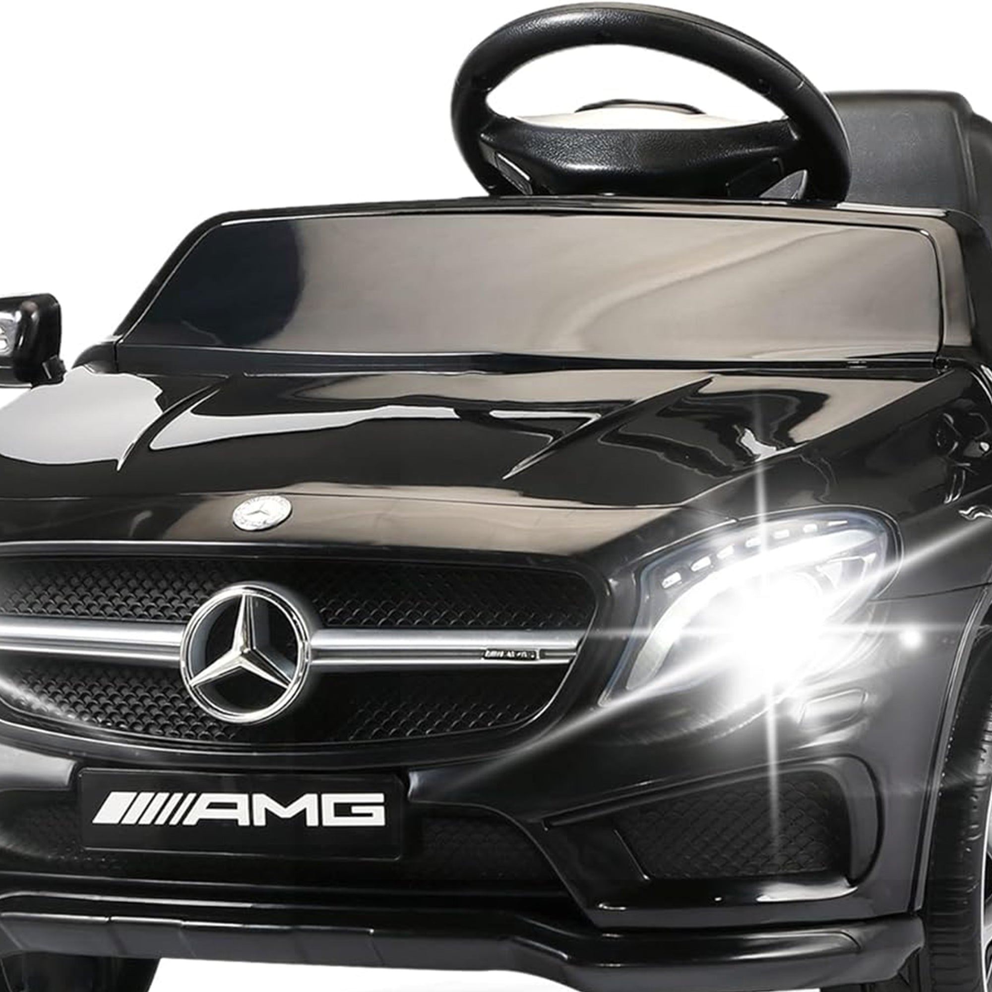 TOBBI 6 Volt Kids Electric Battery Powered Ride On Toy Mercedes Benz Car, Black - Smart-nests