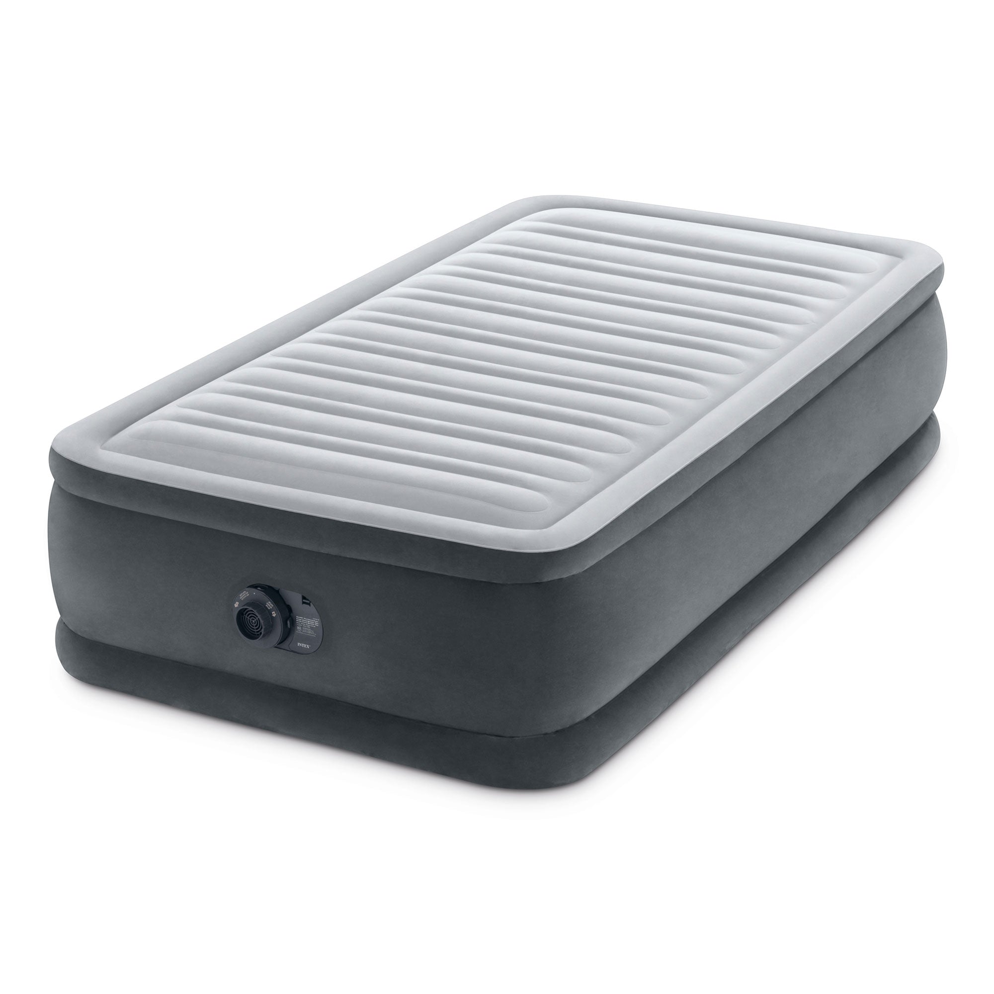 Intex Dura Beam Comfort Plus Airbed Mattress w/ Built In Pump, Twin Size, 2 Pack - Smart-nests