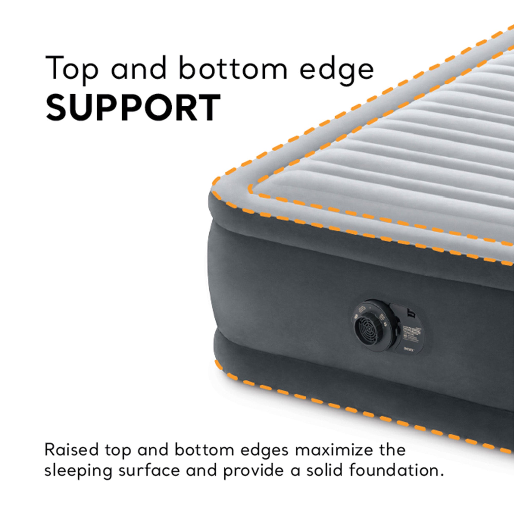 Intex Dura Beam Comfort Plus Airbed Mattress w/ Built In Pump, Twin Size, 2 Pack - Smart-nests