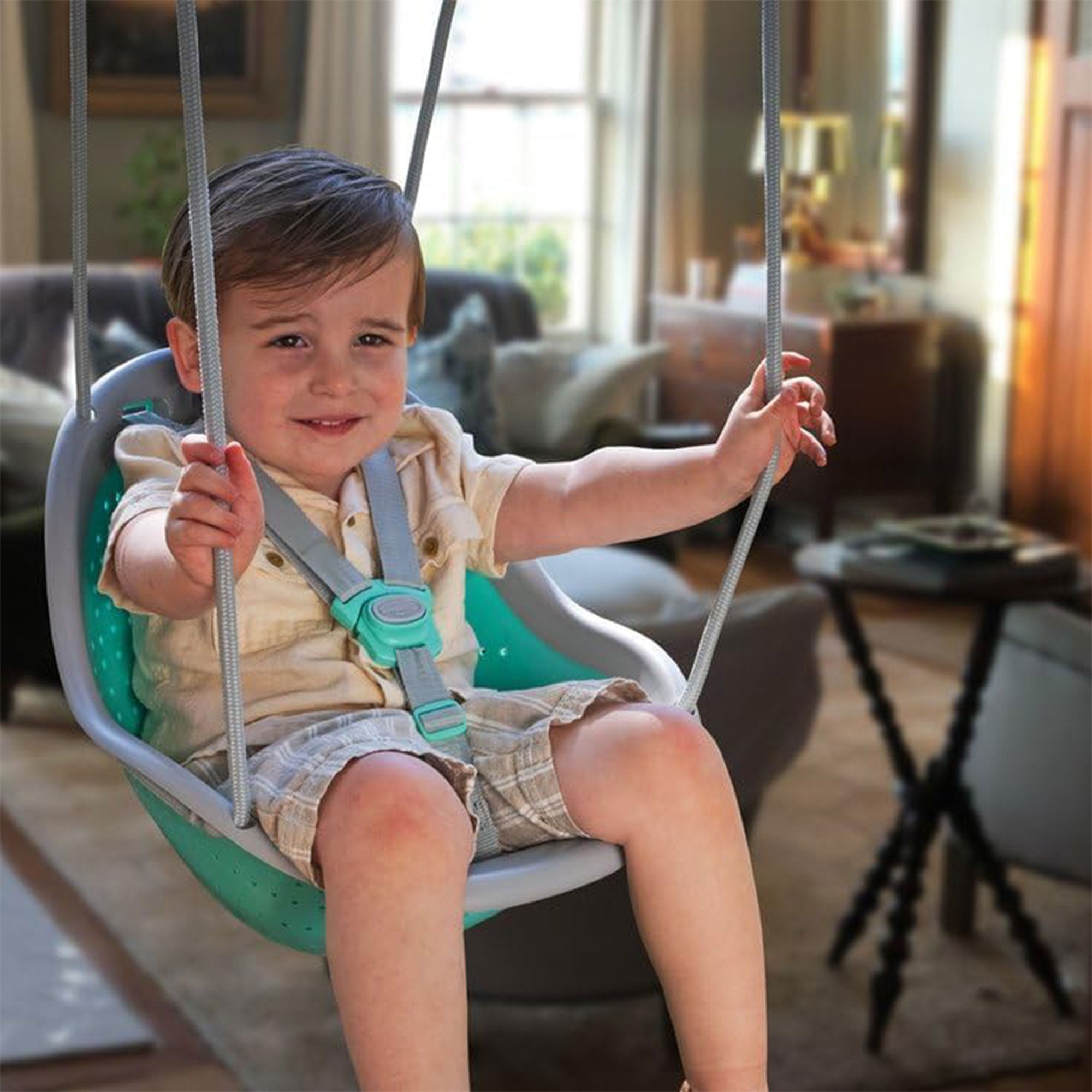 Sweeng Child Swing with Ease Z Adjust Harness Straps and Easy Hang Metal Hooks - Smart-nests