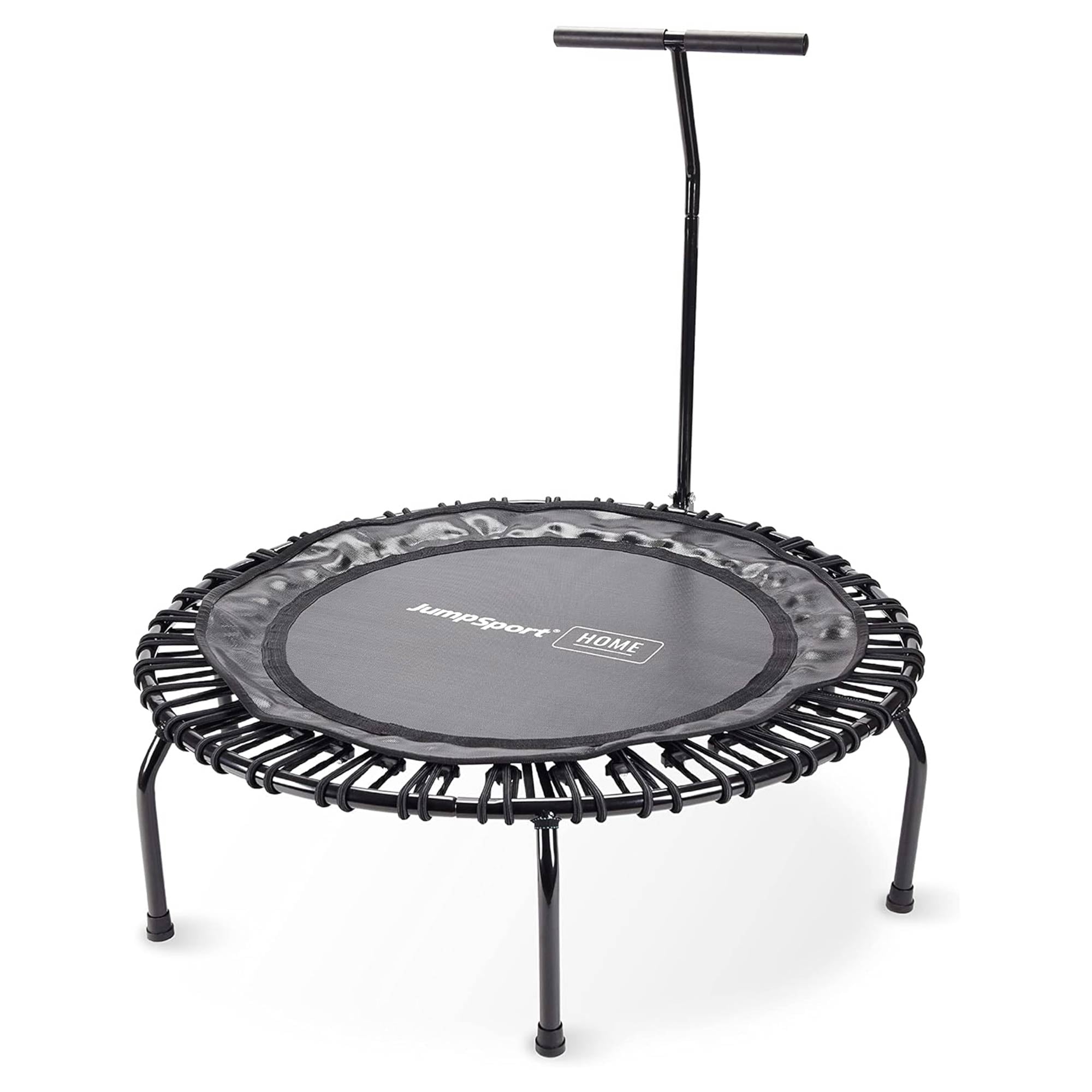 JumpSport Round Home Fitness Indoor Mini Rebounder Trampoline for Adults, Black - Smart-nests