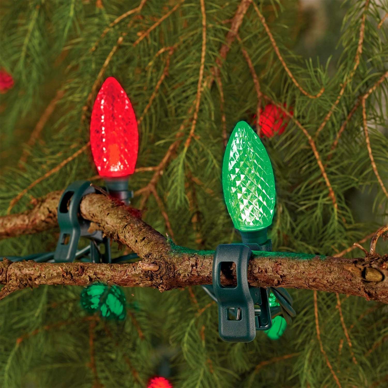 NOMA Quick Clip C9 LED Christmas String Lights, 100 Multicolored Bulbs (4 Pack) - Smart-nests