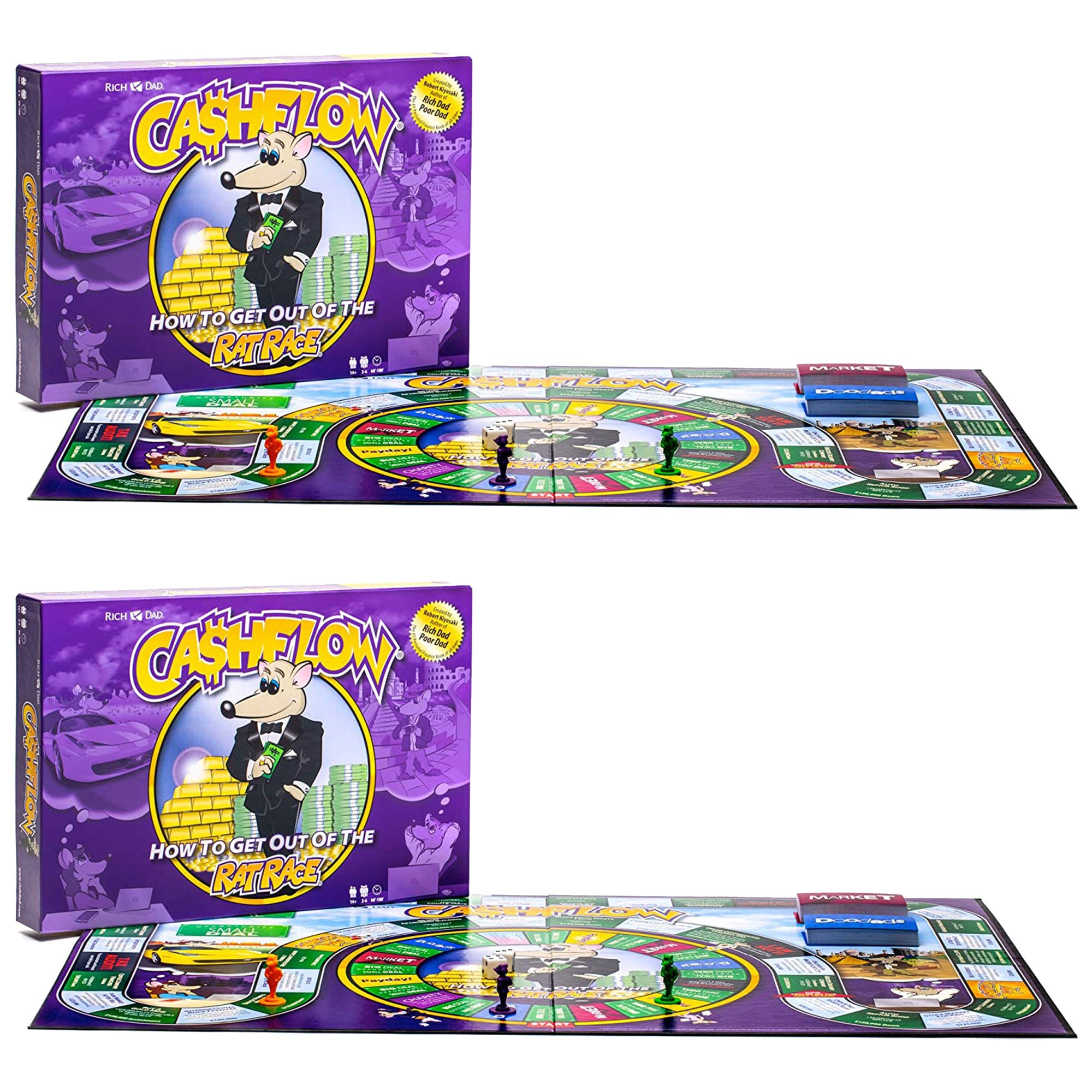 Rich Dad CASHFLOW Financial Literacy Educational Board Game, 2020, (2 Pack) - Smart-nests