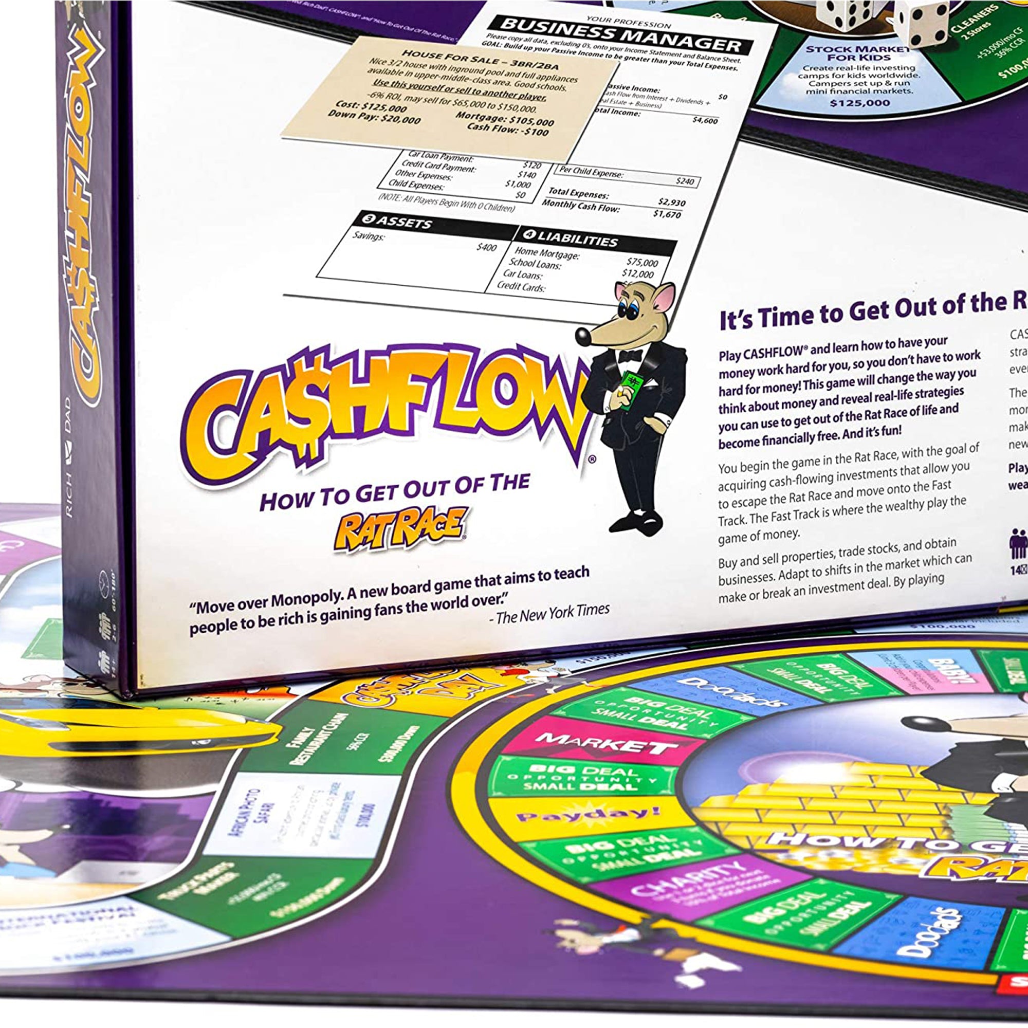 Rich Dad CASHFLOW Financial Literacy Educational Board Game, 2020, (2 Pack) - Smart-nests