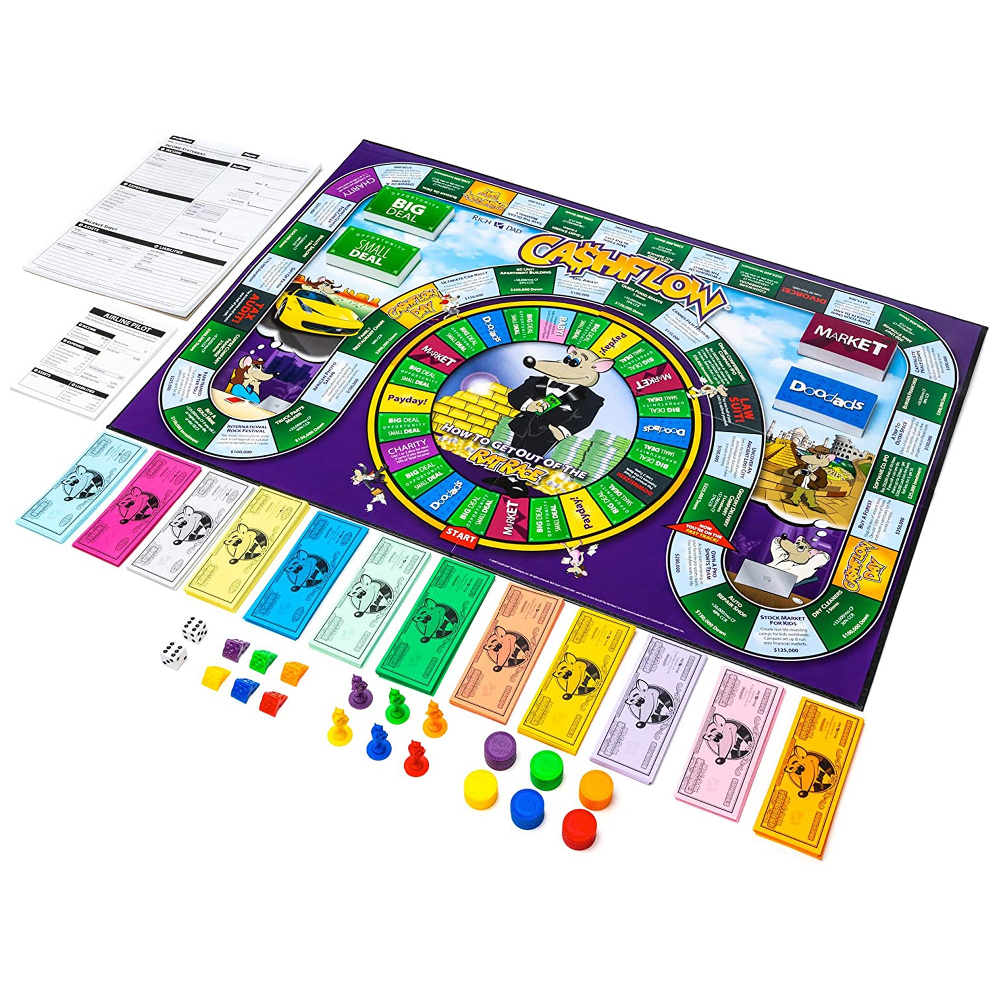 Rich Dad CASHFLOW Financial Literacy Educational Board Game, 2020, (2 Pack) - Smart-nests
