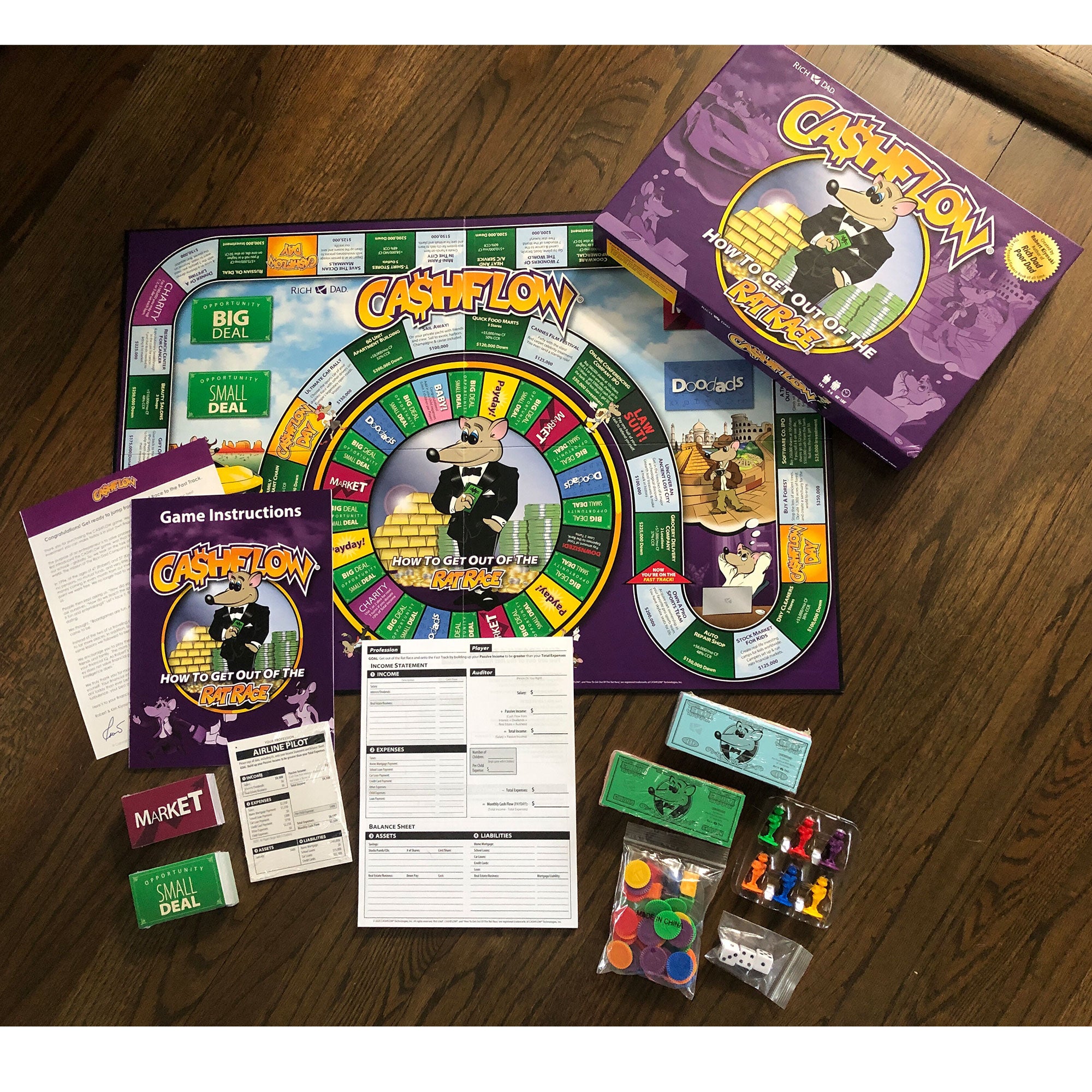 Rich Dad CASHFLOW Financial Literacy Educational Board Game, 2020, (2 Pack) - Smart-nests