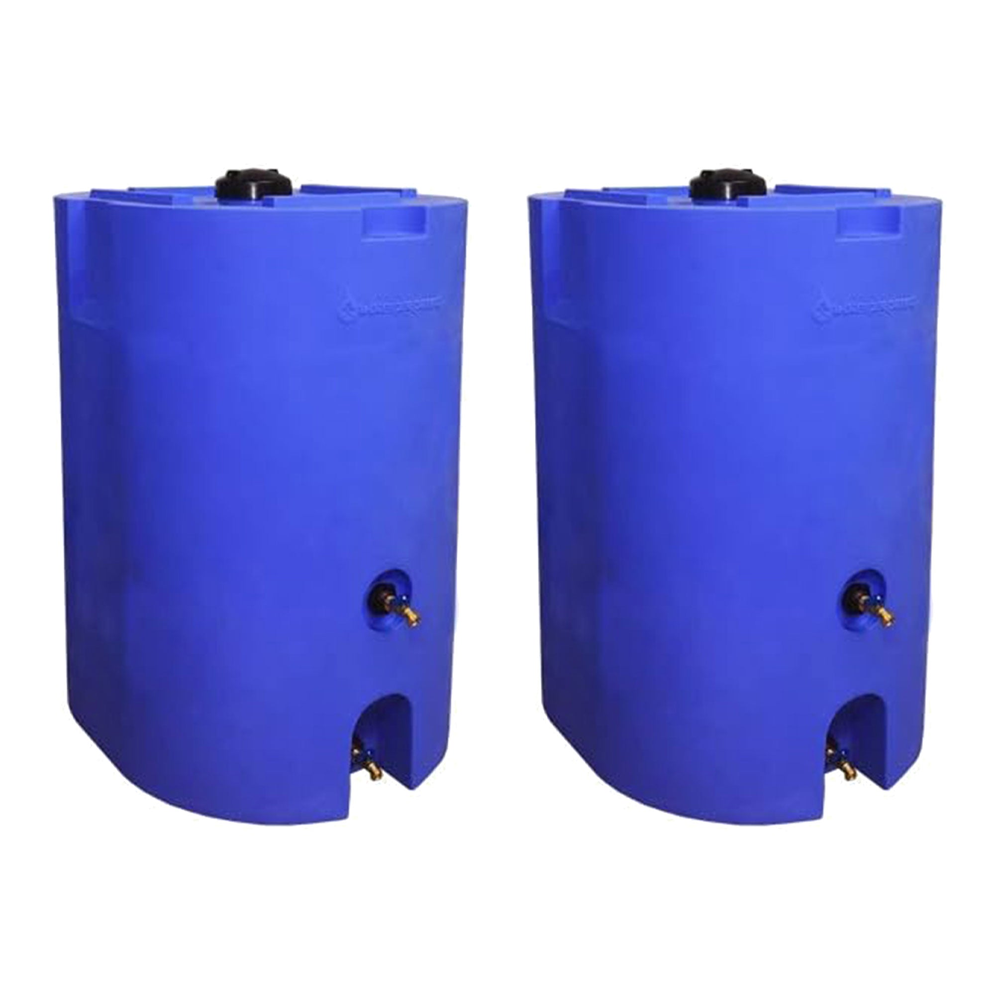 WaterPrepared 160 Gal Stackable Design Utility Water Tank w/ Large Cap, (2 Pack) - Smart-nests