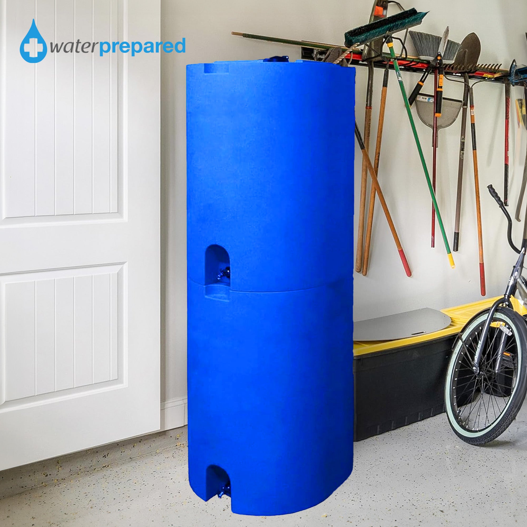 WaterPrepared 55 Gal Stackable Design Utility Water Tank with Large Cap (3 Pack) - Smart-nests