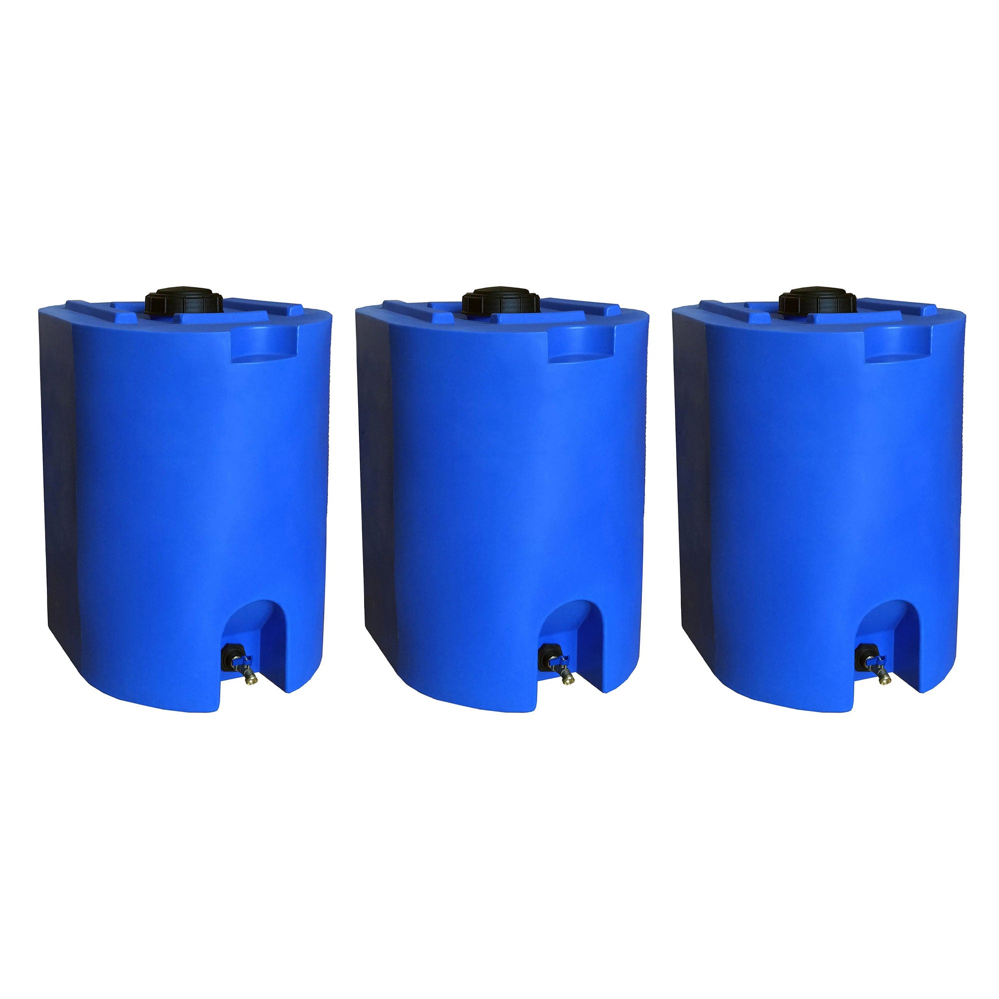 WaterPrepared 55 Gal Stackable Design Utility Water Tank with Large Cap (3 Pack) - Smart-nests