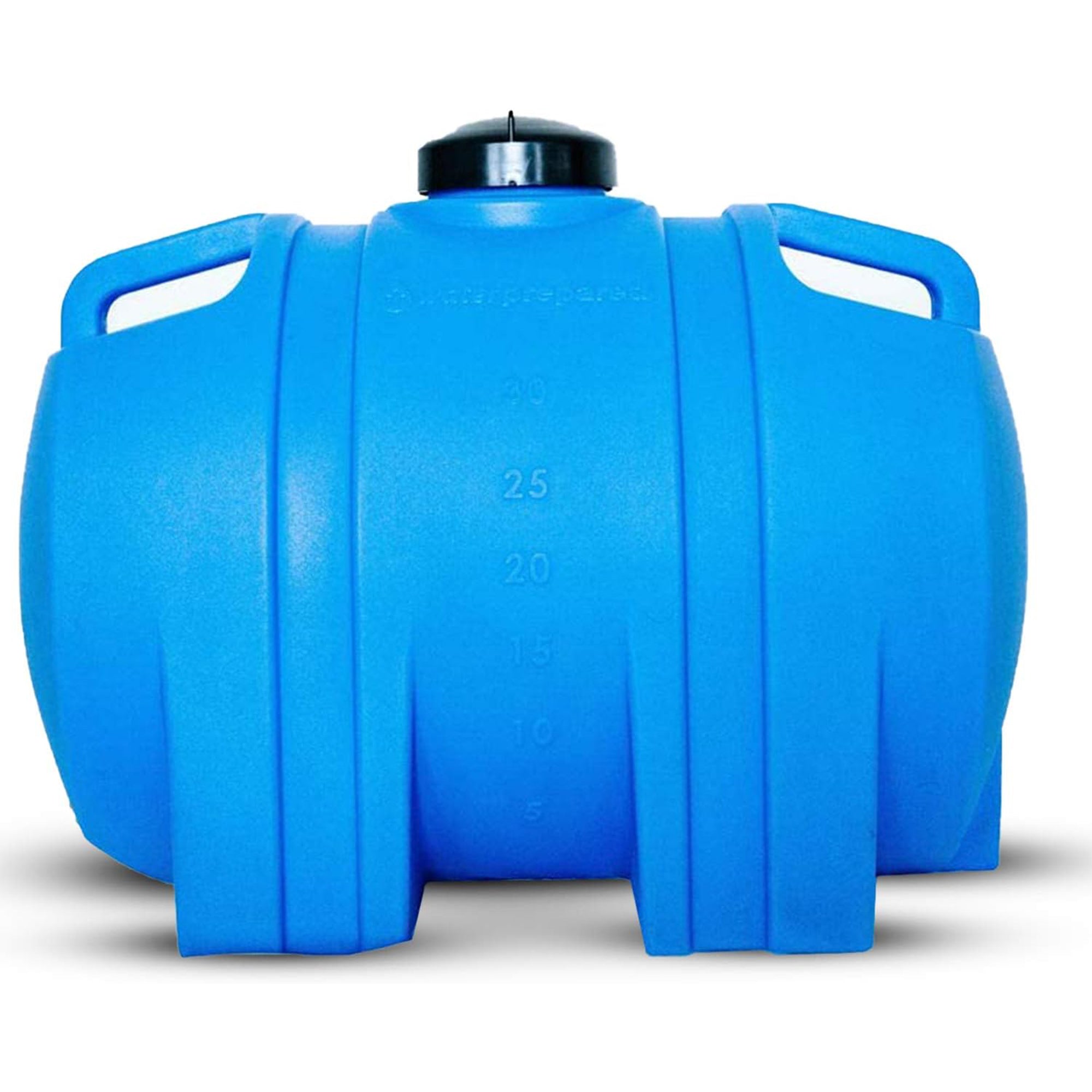 WaterPrepared 35 Gal Water Tank w/ Large Cap, Brass Spigot & Handles (2 Pack) - Smart-nests