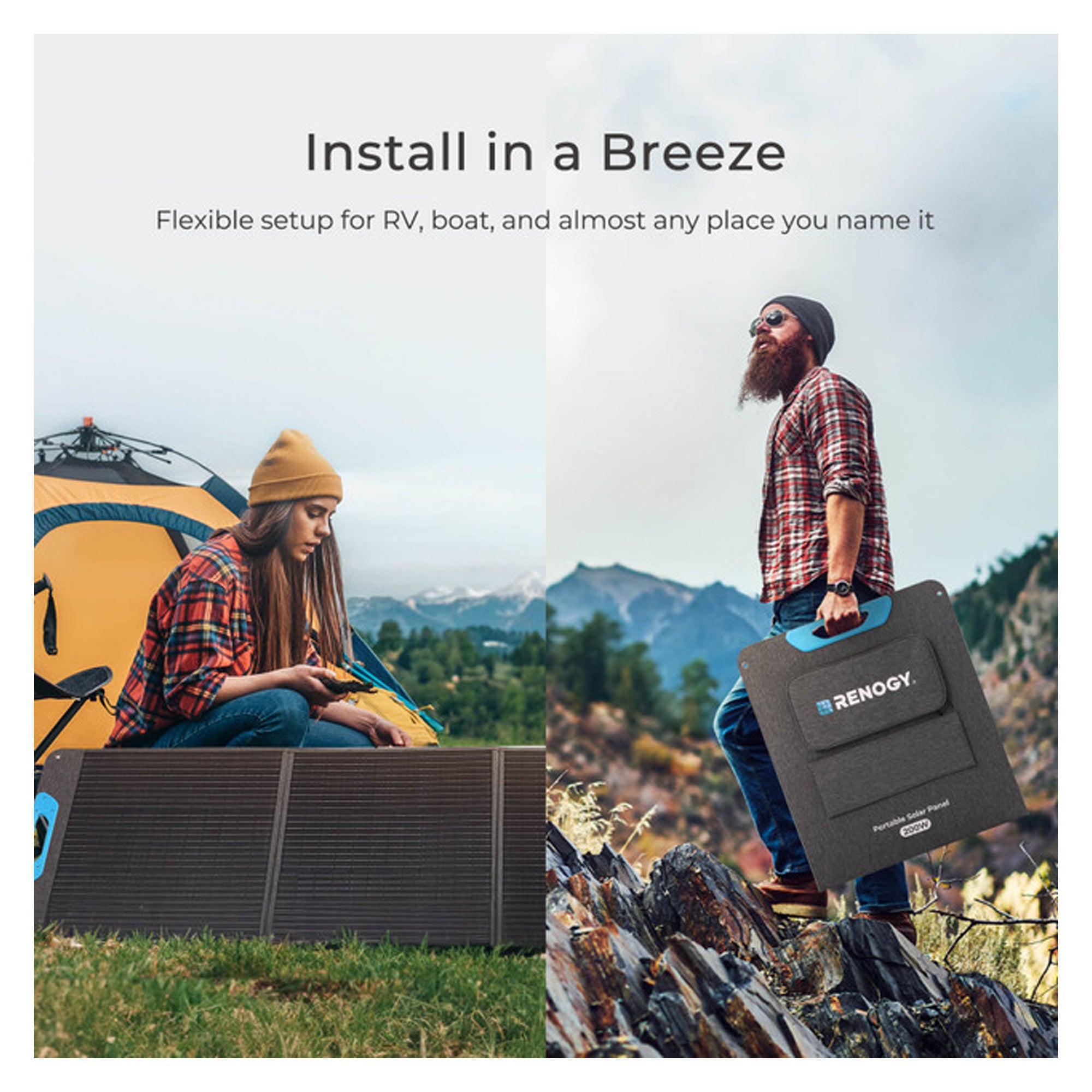 Renogy Portable Foldable Solar Panel, Power Backup for Camping Off Grid, 200W - Smart-nests