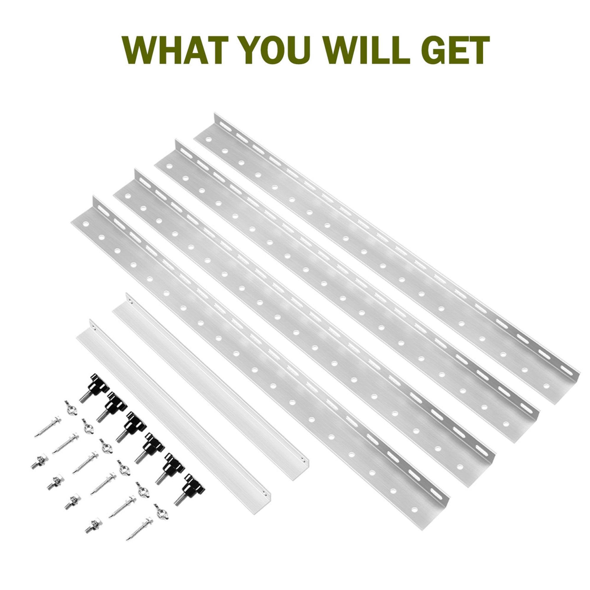 HQST Adjustable Solar Panel Tilt Mounting Brackets, 28” for 150W Panels, White - Smart-nests