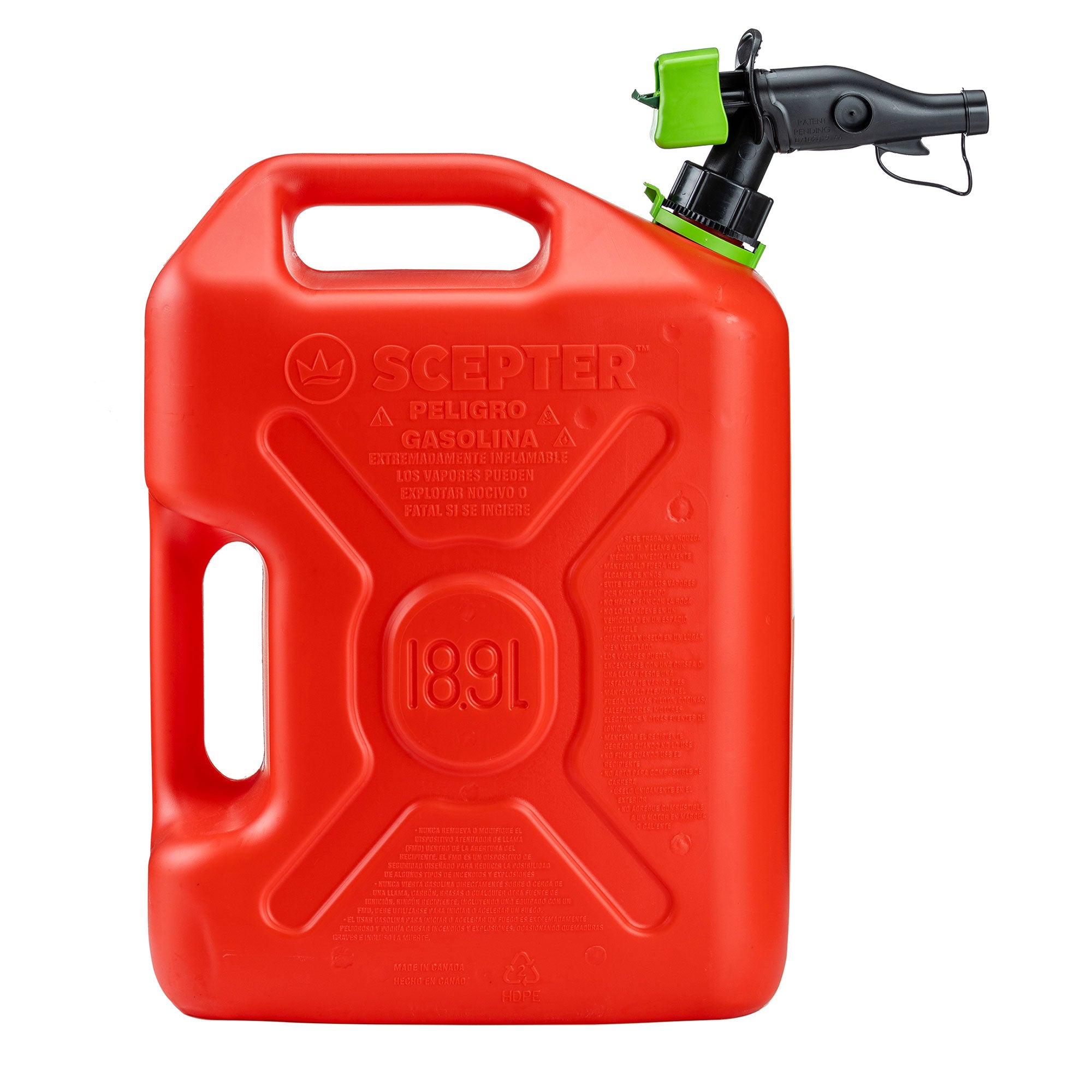Scepter SmartControl Dual Handle Diesel Gas Container Jug, 5 Gal, 2 Pack, Red - Smart-nests