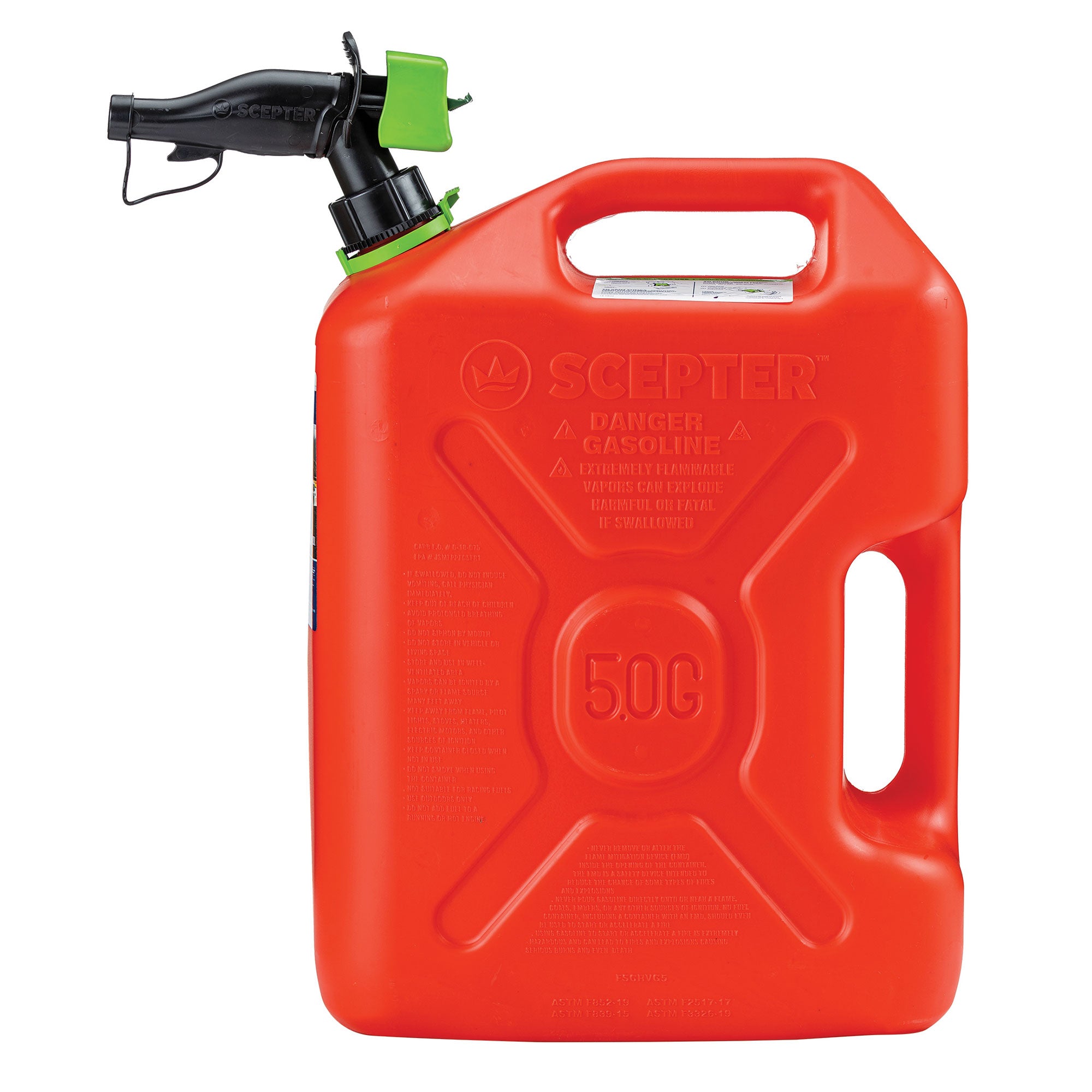 Scepter SmartControl Dual Handle Diesel Gas Container Jug, 5 Gal, 4 Pack, Red - Smart-nests