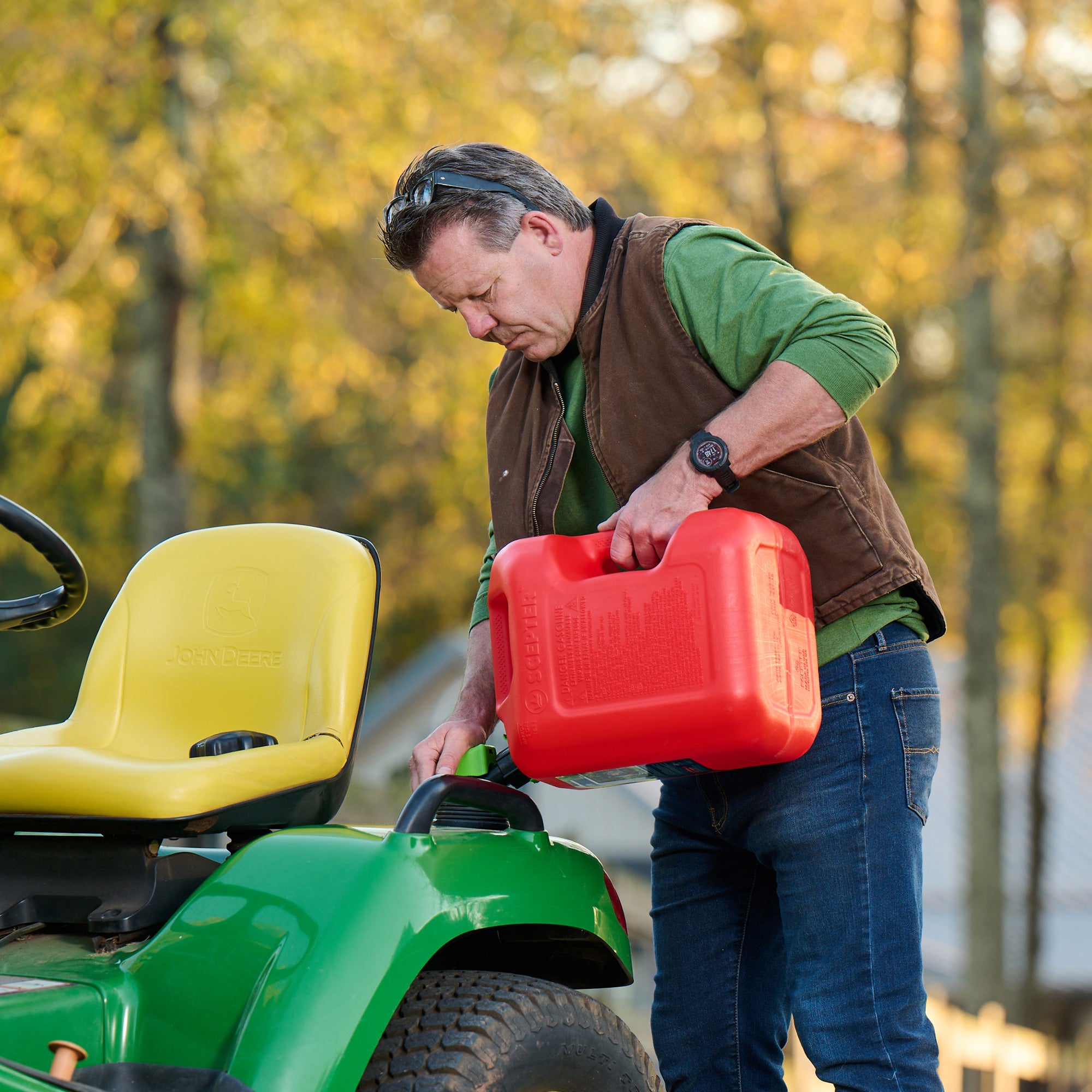 Scepter SmartControl Dual Handle 5 Gal Gasoline Can Jug with Funnel, 4 Pack, Red - Smart-nests