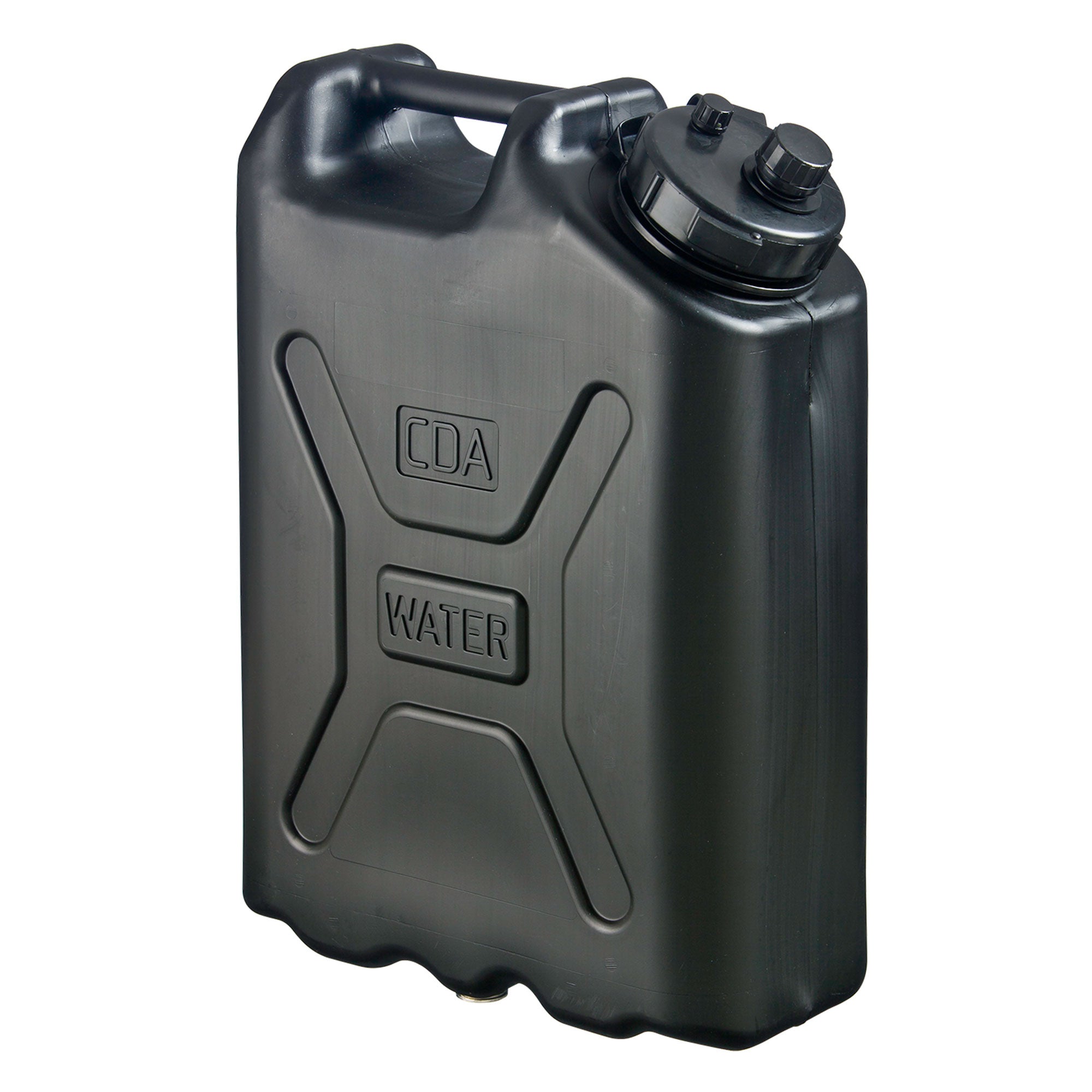 Scepter 5 Gallon Heavy Duty Military Style HDPE Water Container, (4 Pack), Black - Smart-nests