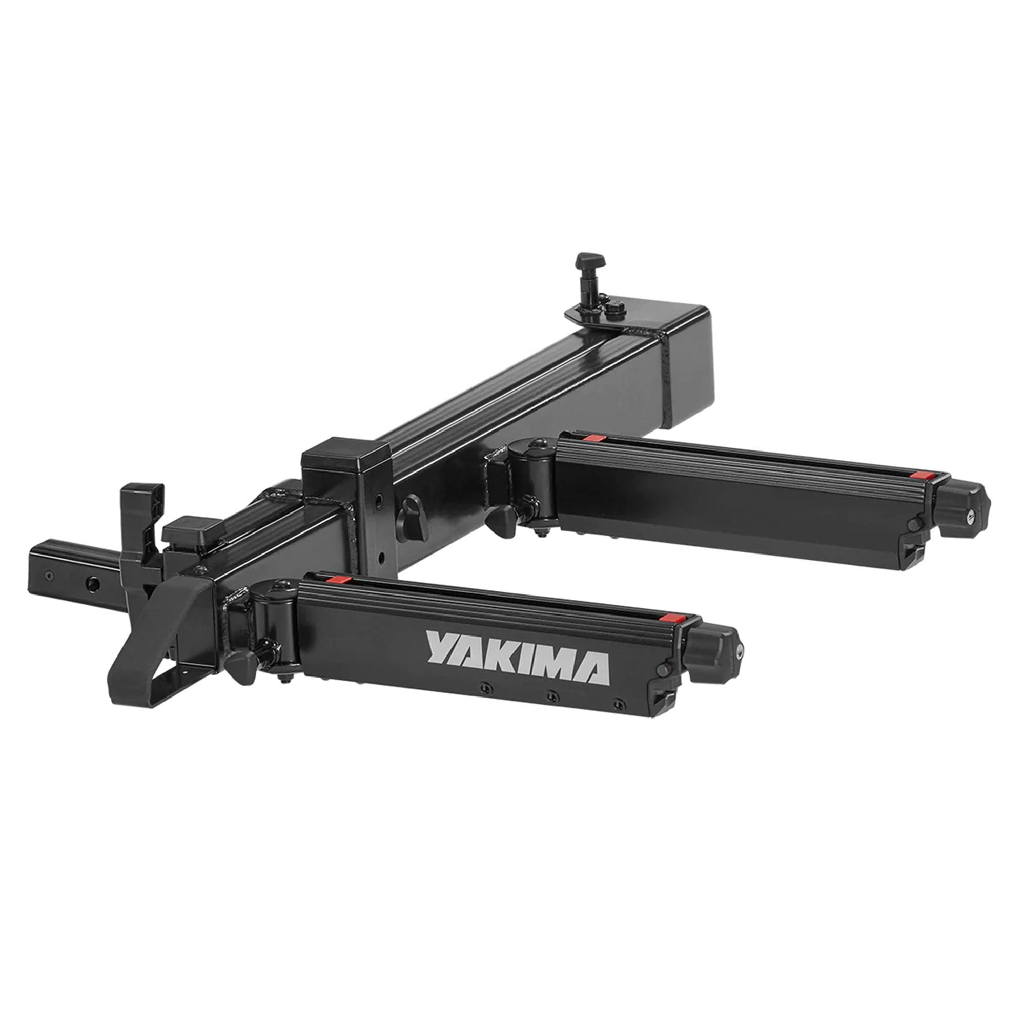Yakima EXO SwingBase Hitch Base Rack with GearLocker Cargo Box and TopShelf Rack - Smart-nests