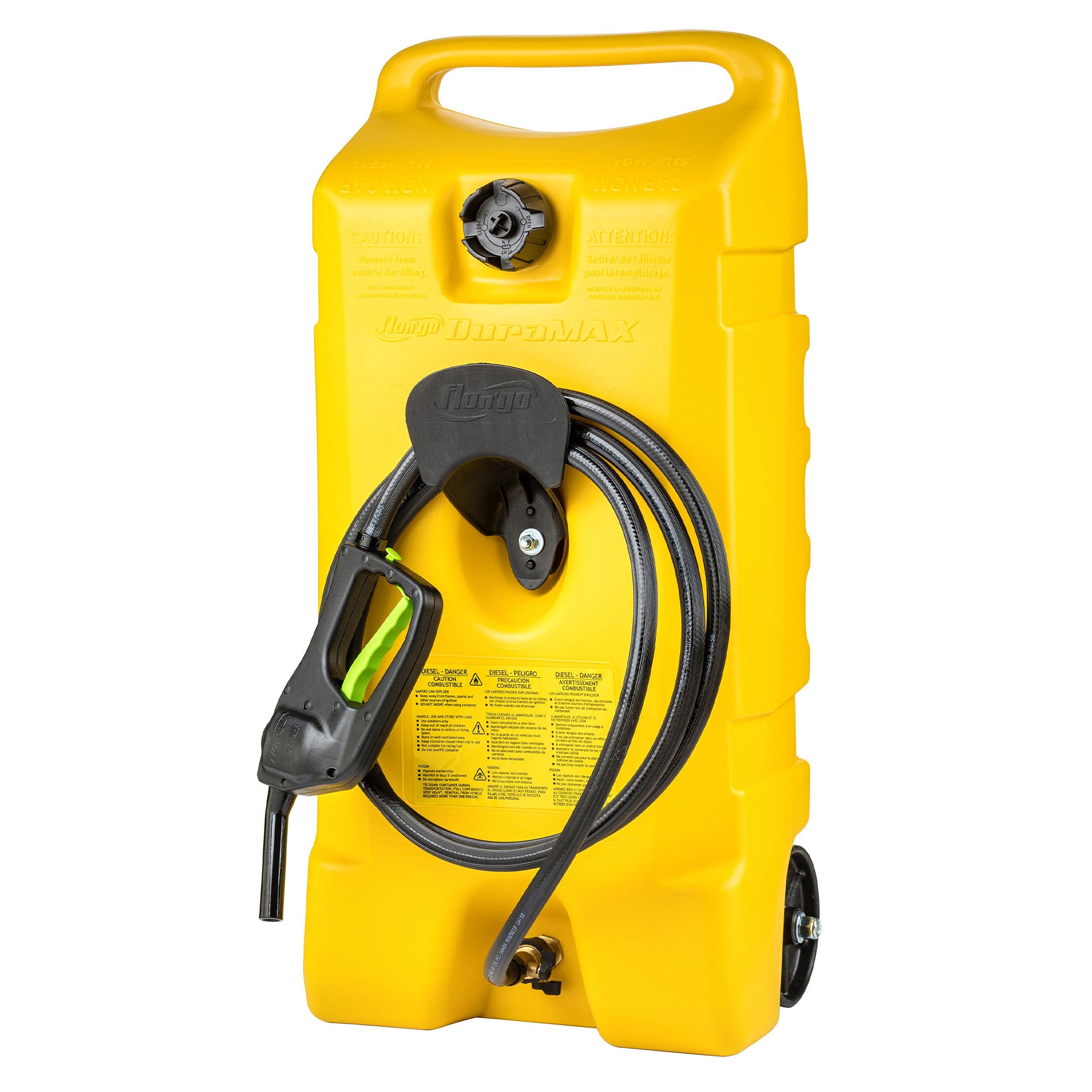 Scepter Flo N Go Duramax 14 Gal Diesel Fuel Tank Container Pump, 2 Pack, Yellow - Smart-nests