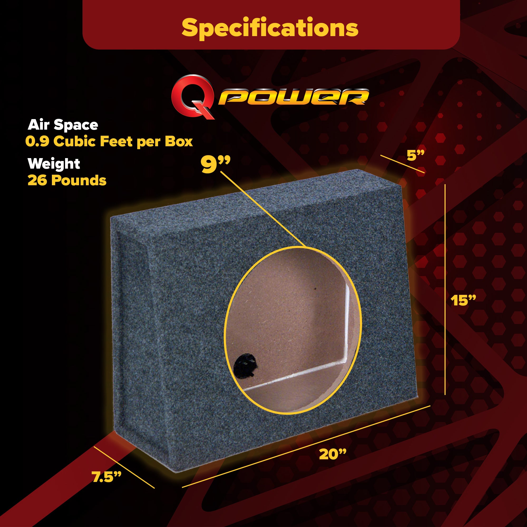 QPower QTW10 Single 10" Sealed Car Audio Subwoofer Sub Box Enclosures (2 Pack) - Smart-nests
