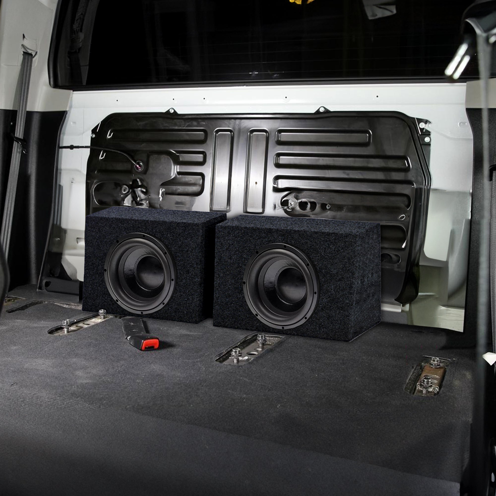 QPower QTW10 Single 10" Sealed Car Audio Subwoofer Sub Box Enclosures (2 Pack) - Smart-nests