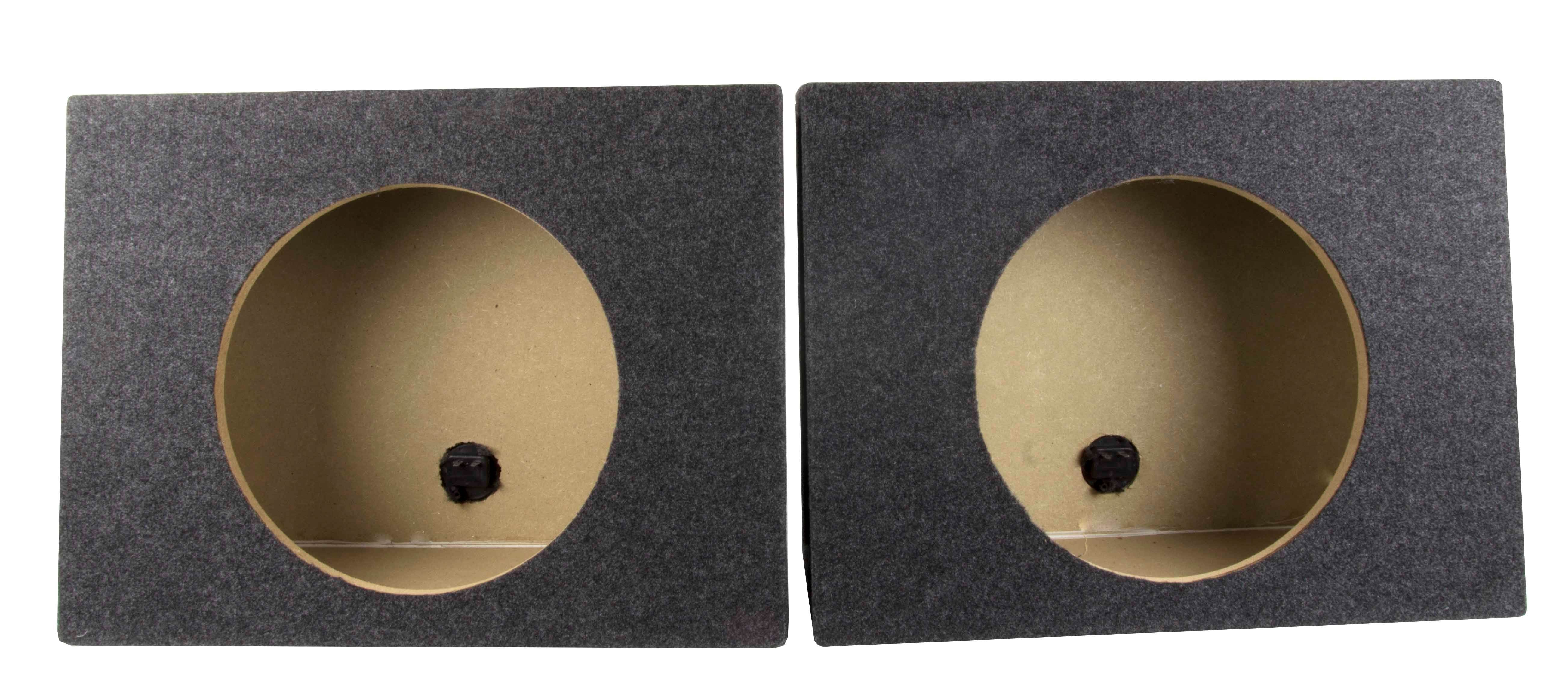 (2) Q-POWER Single 12" Sealed Car Audio Subwoofer Sub Box Enclosures Pair (Used) - Smart-nests
