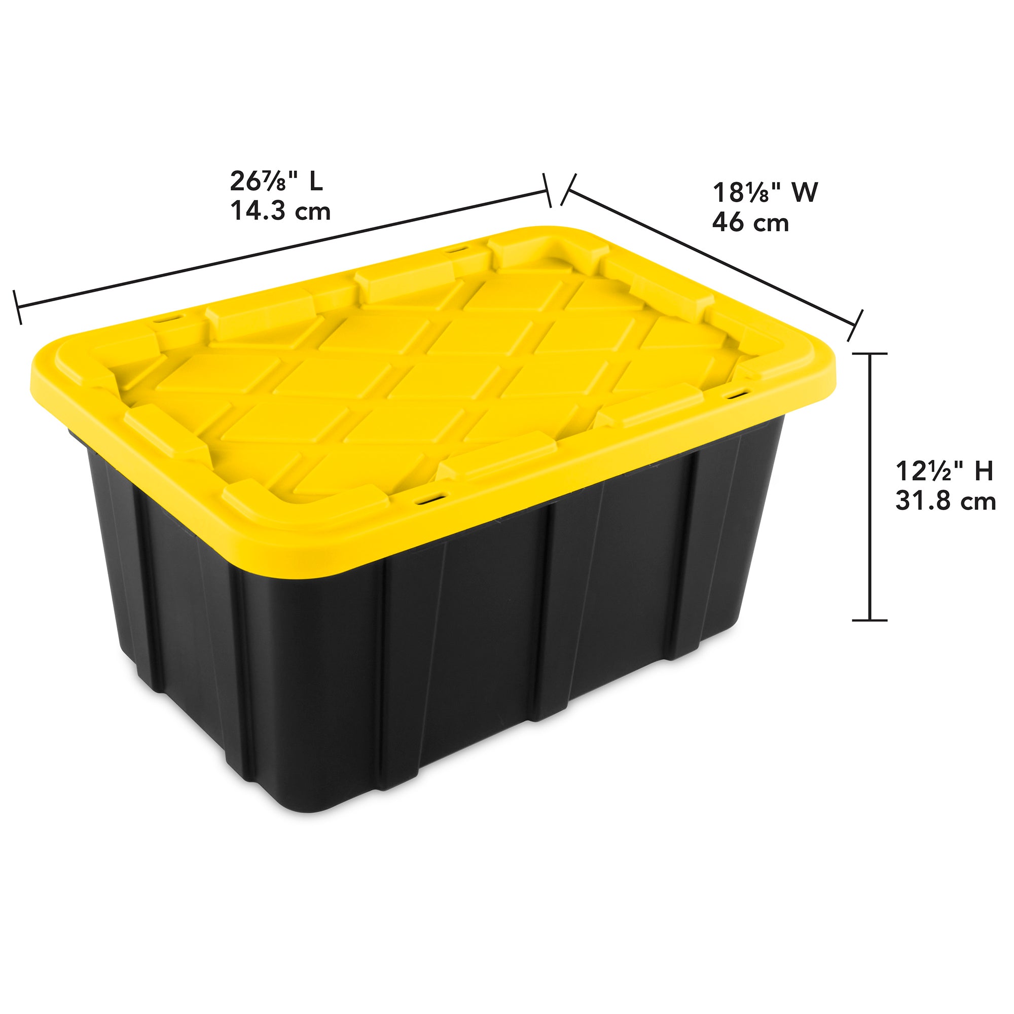 Sterilite 17 Gallon Industrial Stackable Storage Tote Lidded Containers, 6 Pack - Smart-nests