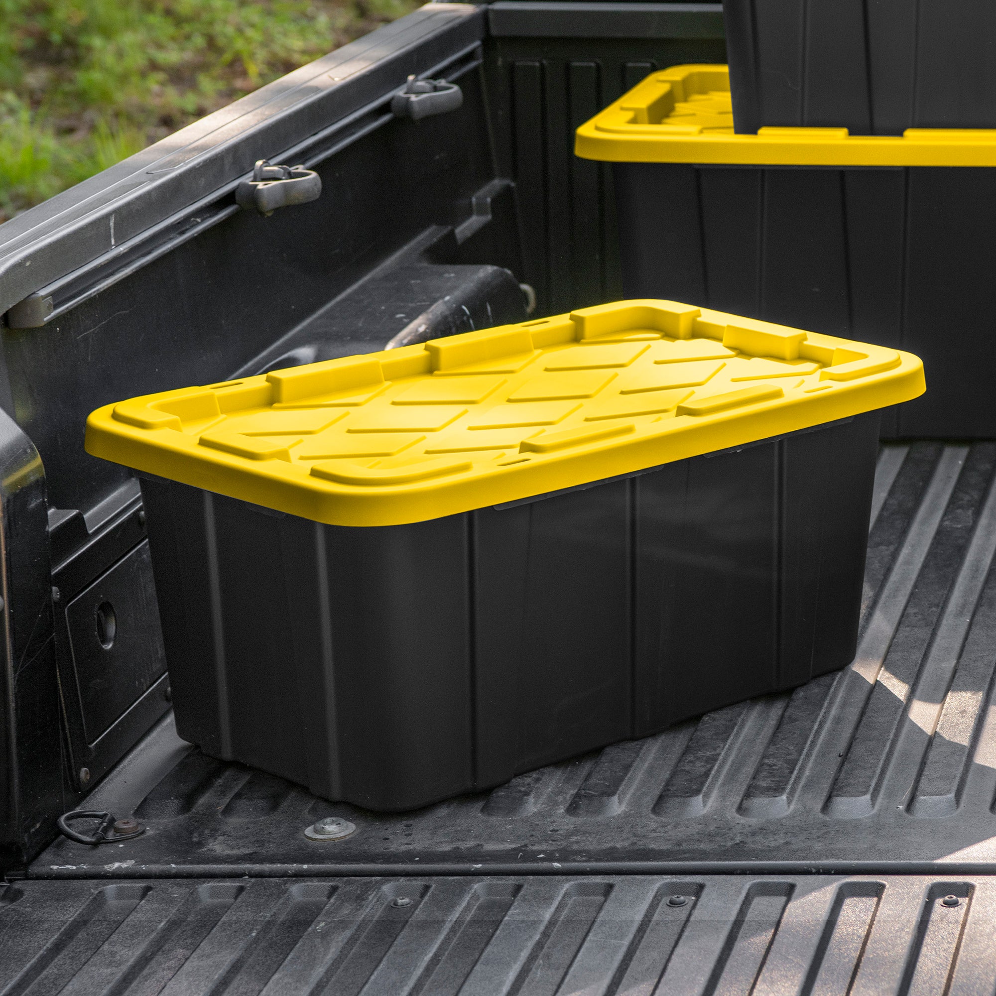 Sterilite 17 Gallon Industrial Stackable Storage Tote Lidded Containers, 6 Pack - Smart-nests
