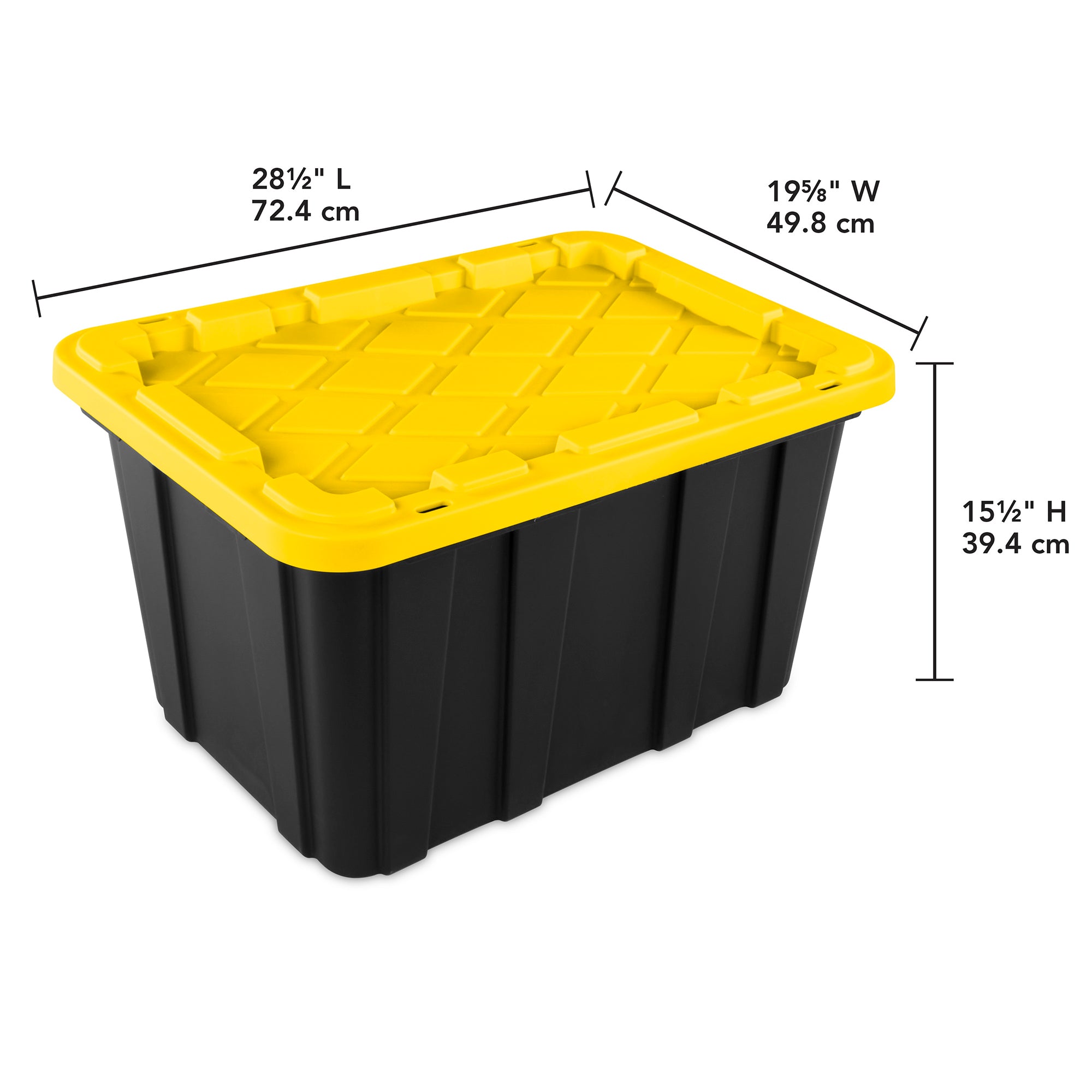Sterilite 27 Gallon Industrial Stackable Storage Tote Lidded Containers, 6 Pack - Smart-nests