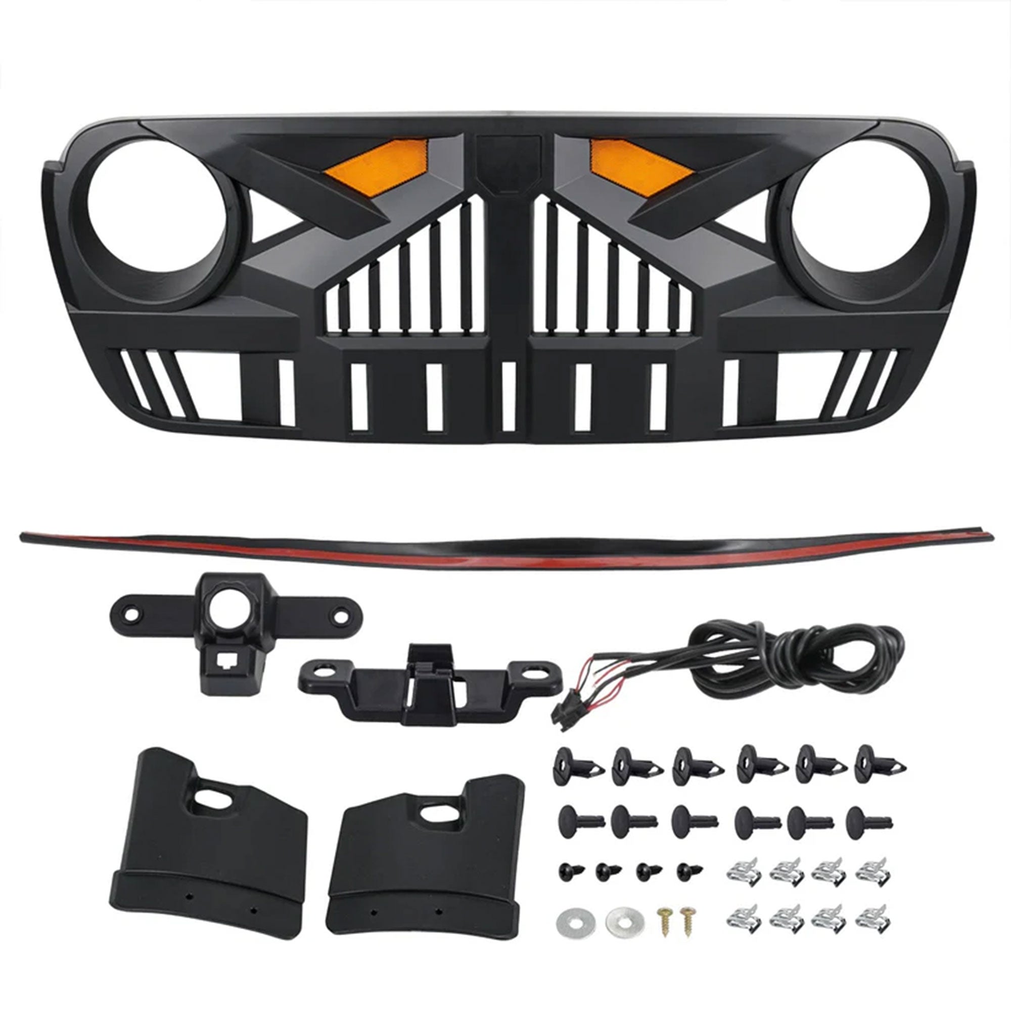 AMERICAN MODIFIED Grille for 2018-2023 Jeep Wrangler JL & Gladiator JT w/Camera - Smart-nests