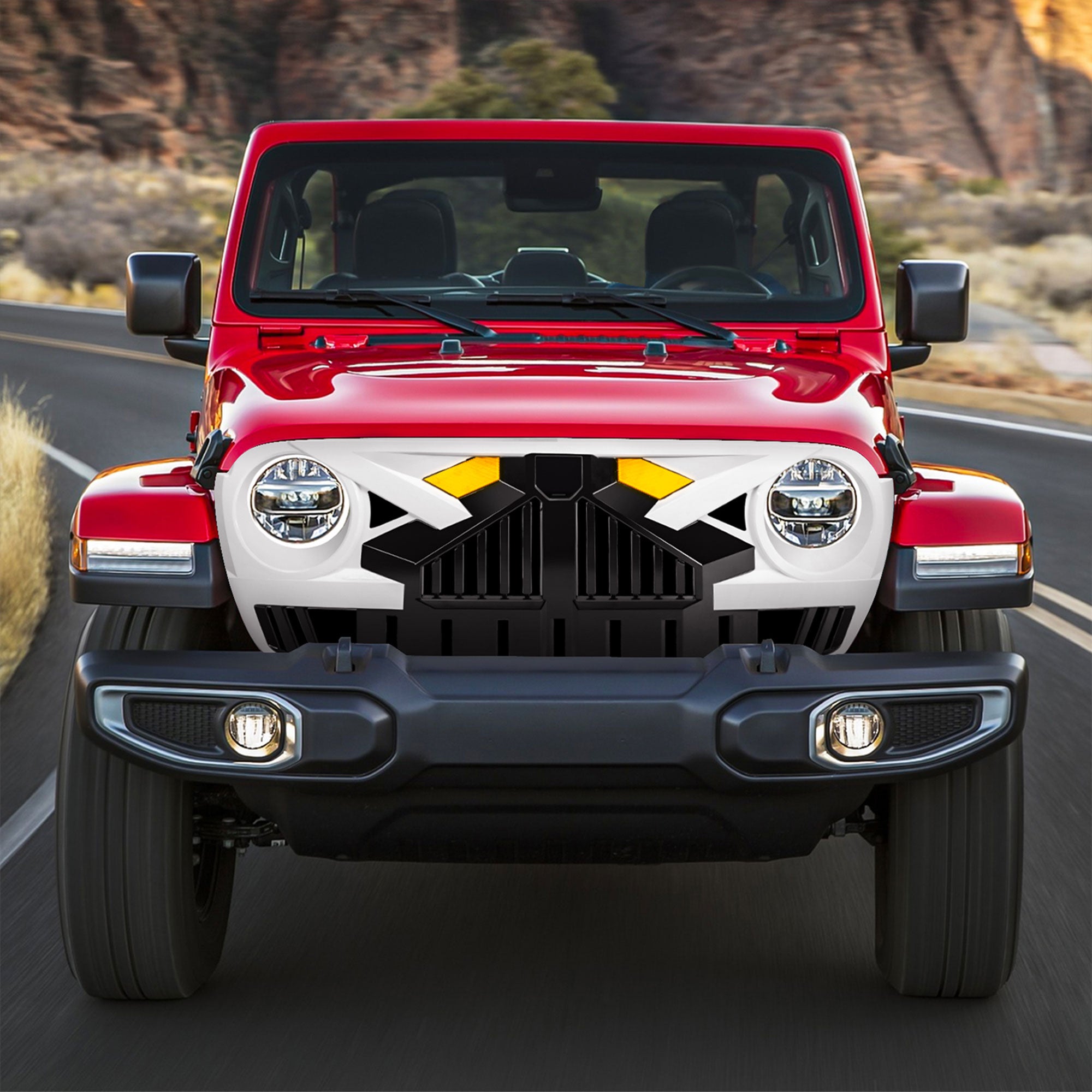 AMERICAN MODIFIED Grille for 2018+ Jeep Wrangler JL, 2020+ Gladiator JT w/Camera - Smart-nests