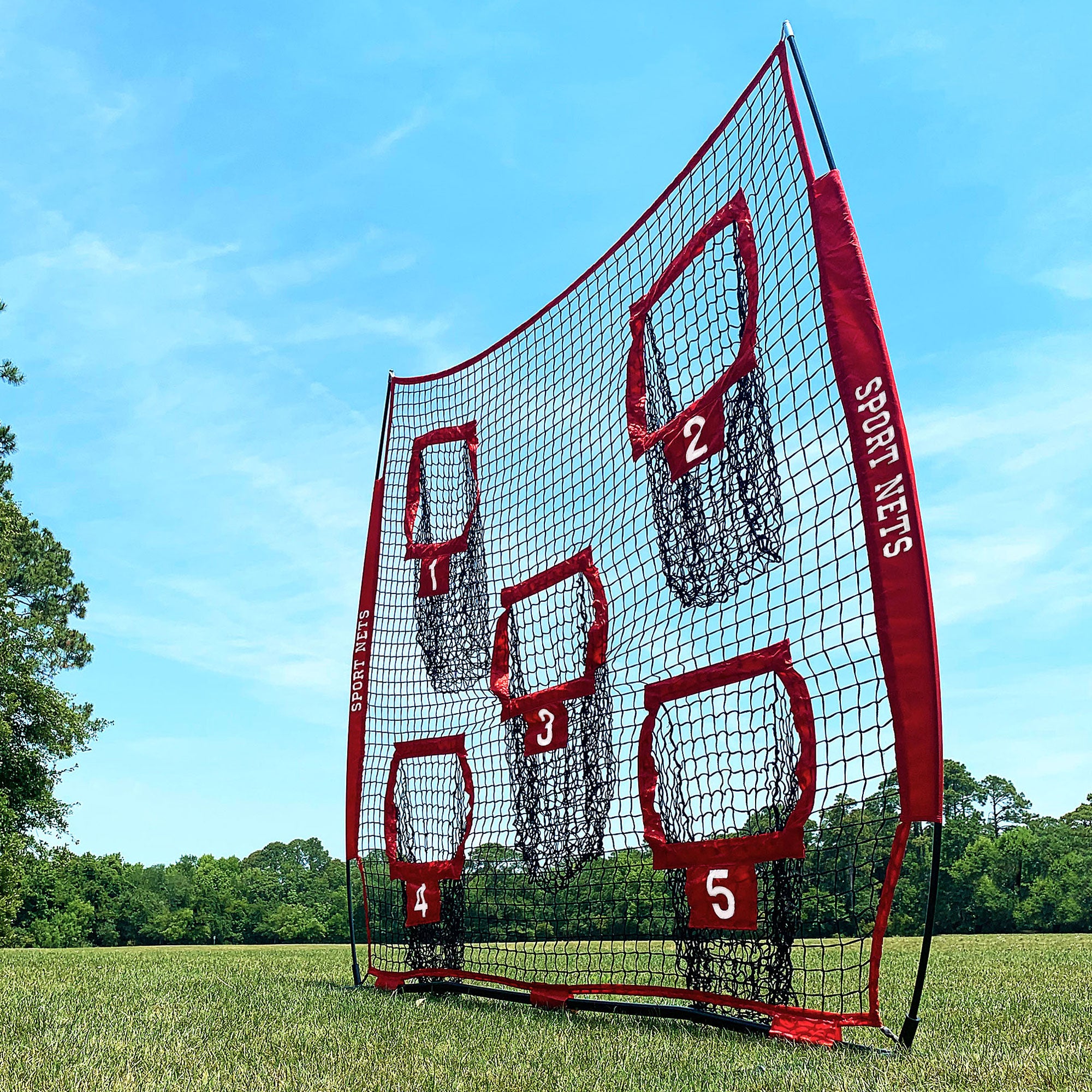Hit Run Steal Football Throwing Net with Target Pockets for Quarterback Training - Smart-nests