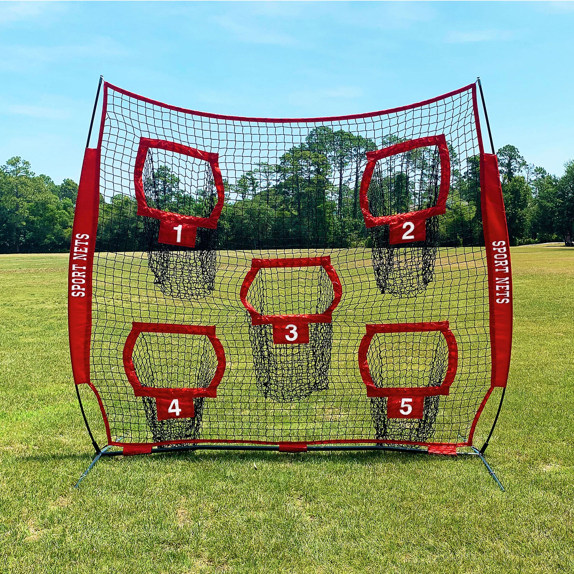 Hit Run Steal Football Throwing Net with Target Pockets for Quarterback Training - Smart-nests