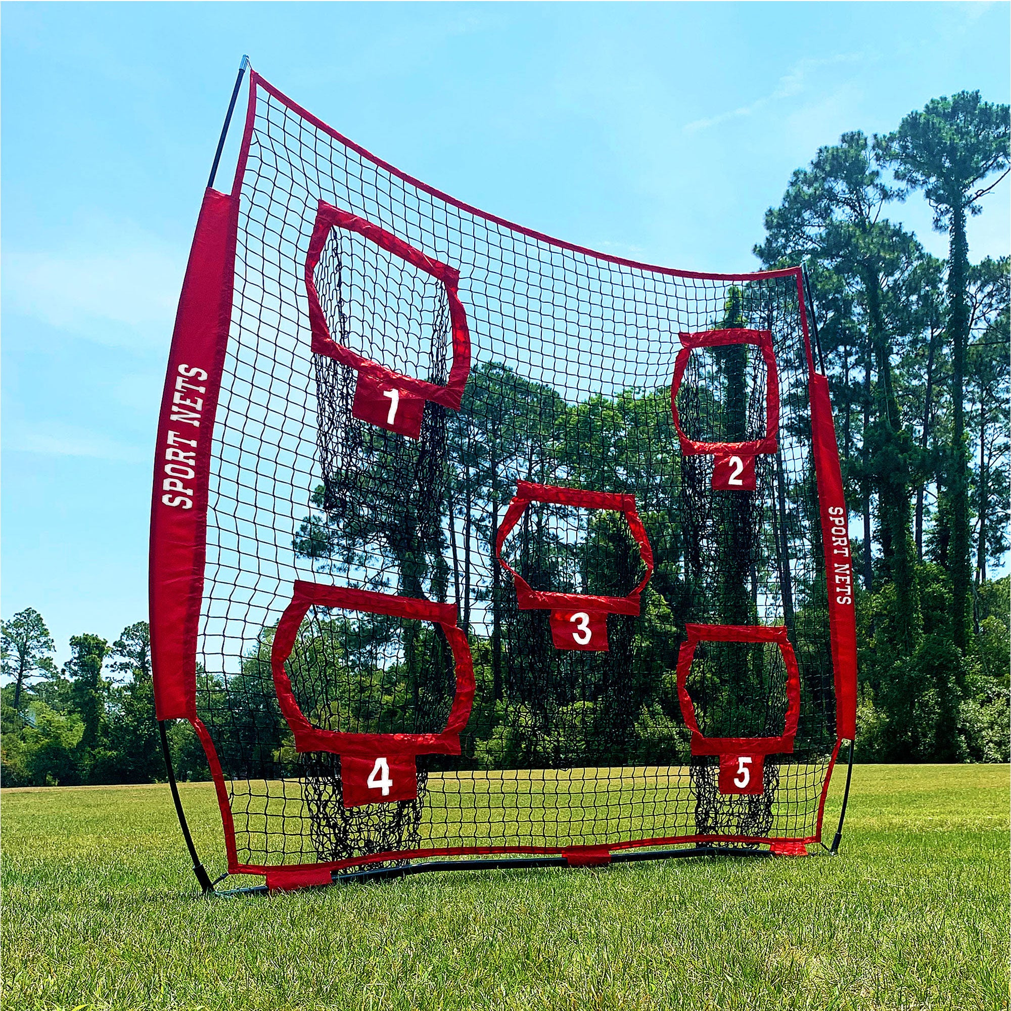 Hit Run Steal Football Throwing Net with Target Pockets for Quarterback Training - Smart-nests