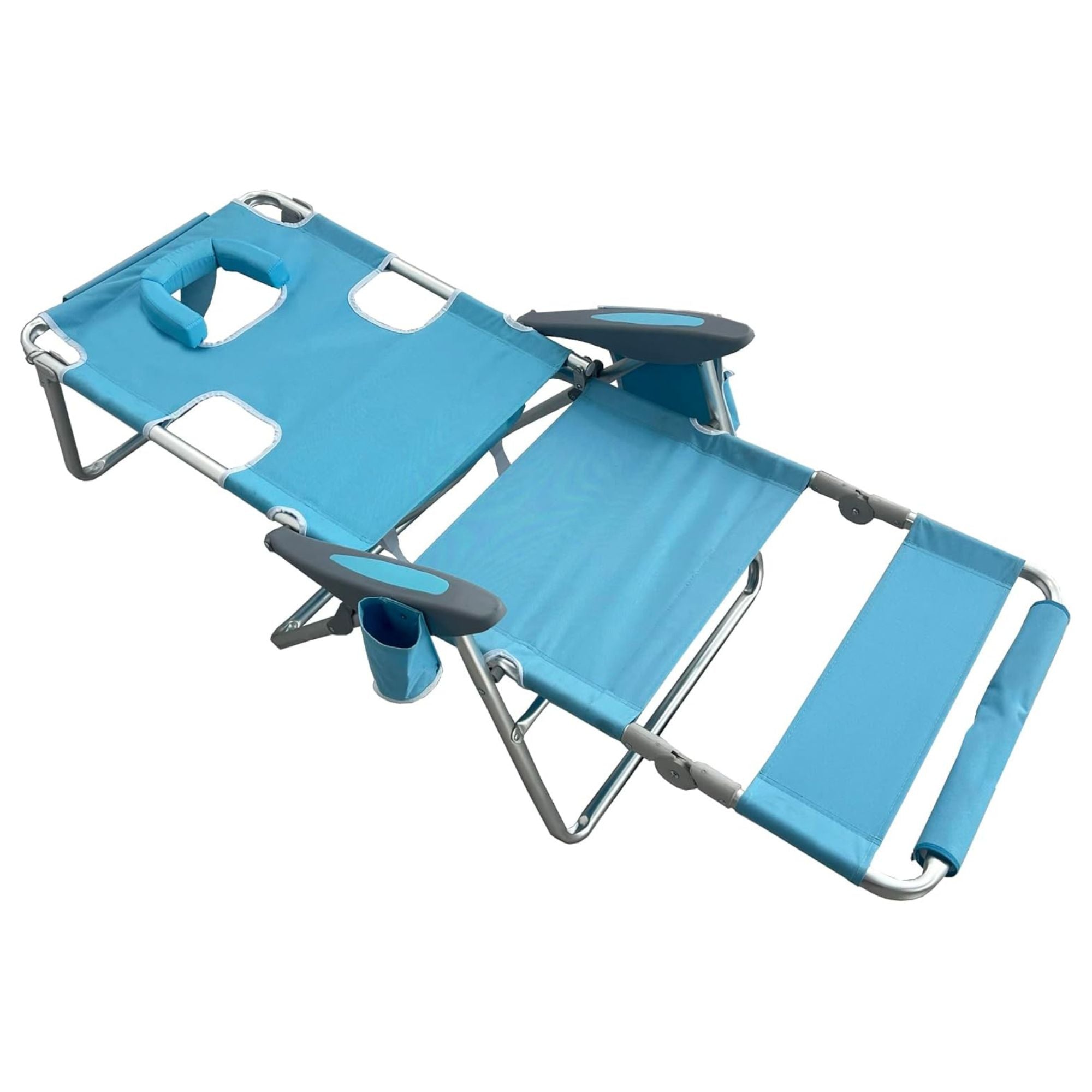 Deltess Ostrich 3 In 1 Portable Chair Cooler Bag & Reclining Lounger, Light Blue - Smart-nests