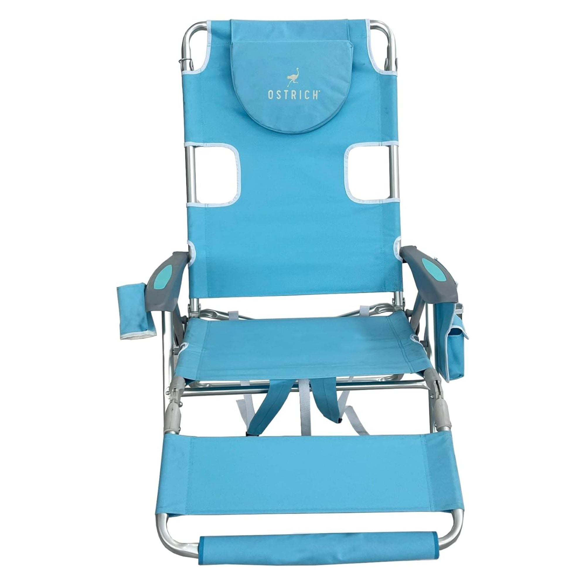 Deltess Ostrich 3 In 1 Portable Chair Cooler Bag & Reclining Lounger, Light Blue - Smart-nests