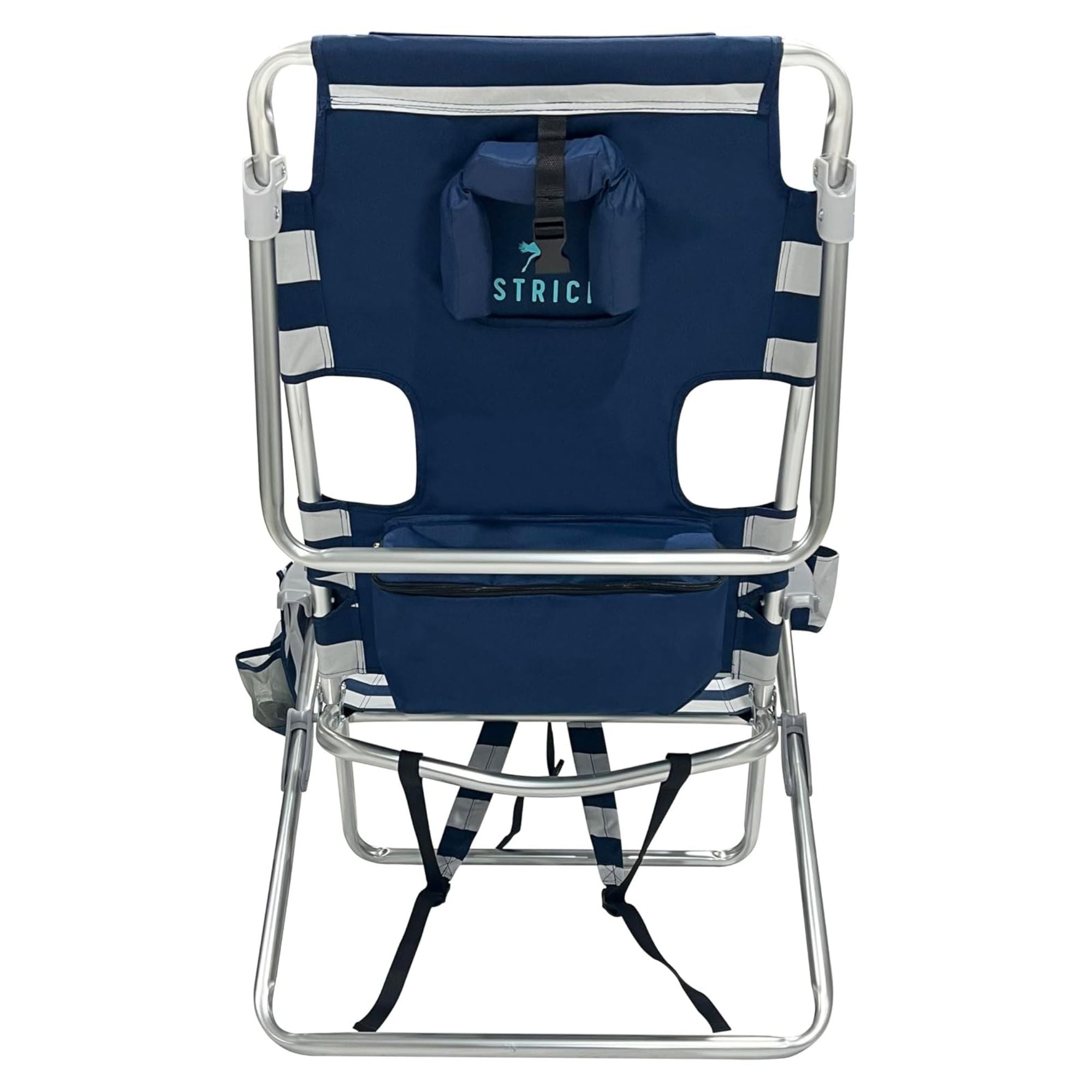 Deltess Ostrich 3 In 1 Portable Chair Cooler Bag & Reclining Lounger, Blue/White - Smart-nests