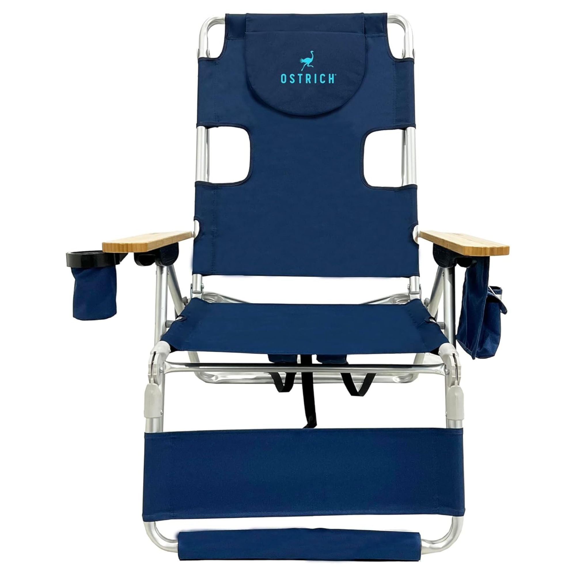 Deltess Ostrich 3 In 1 Portable Chair Cooler Bag & Reclining Lounger, Navy Blue - Smart-nests