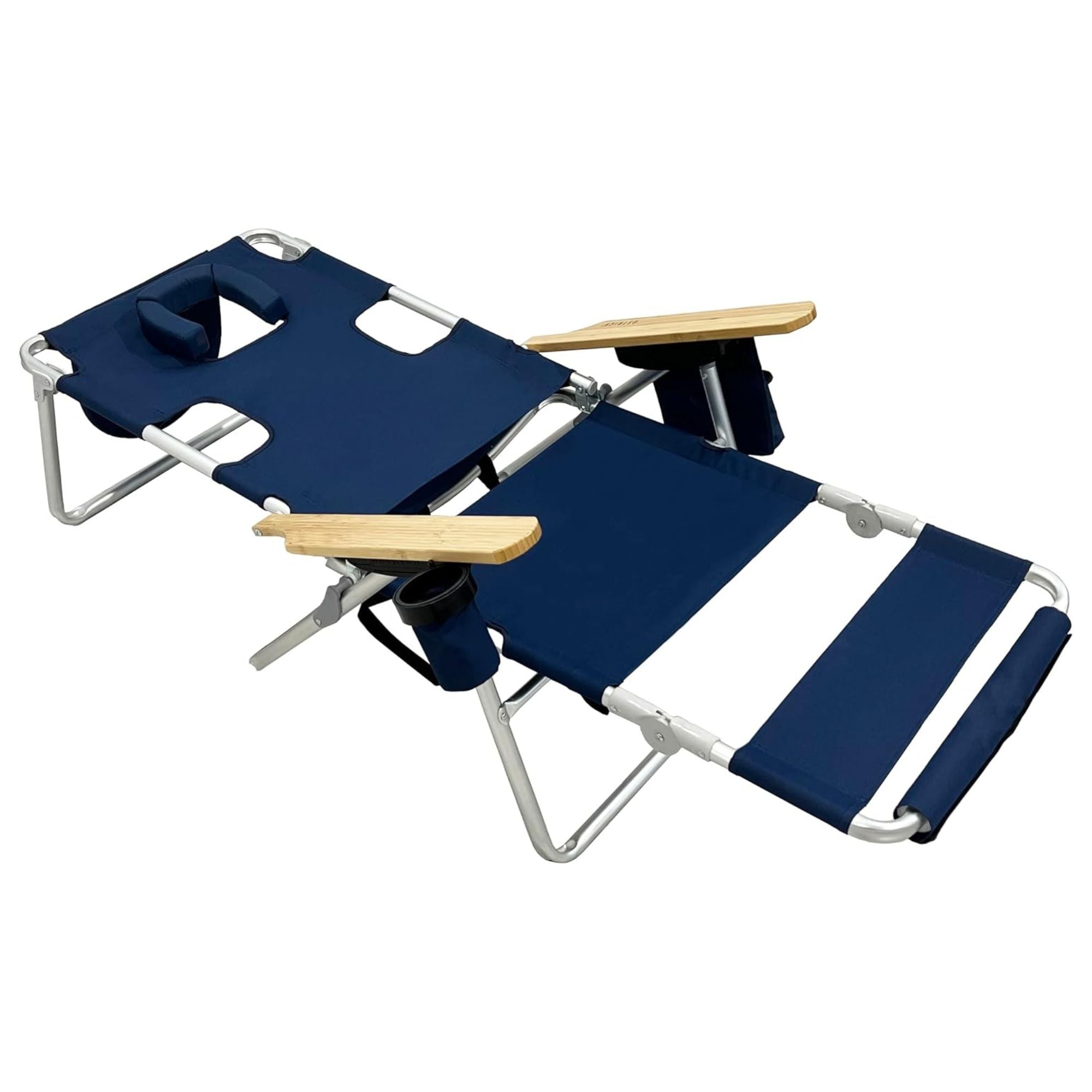 Deltess Ostrich 3 In 1 Portable Chair Cooler Bag & Reclining Lounger, Navy Blue - Smart-nests