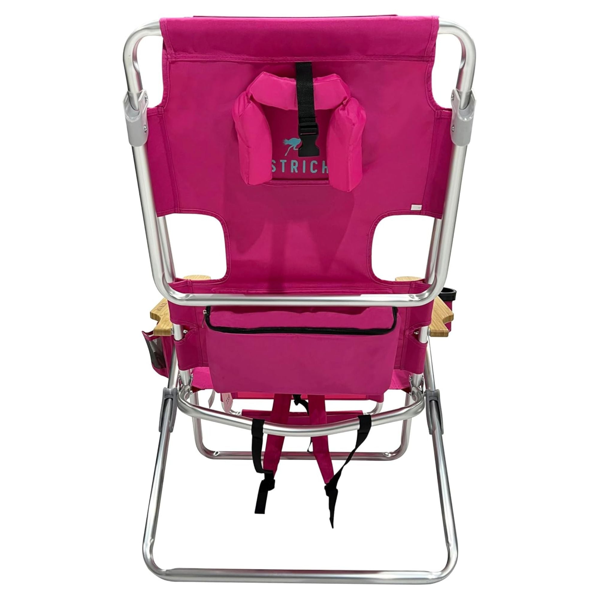 Deltess Ostrich 3 In 1 Portable Chair Cooler Bag & Reclining Lounger, Pink - Smart-nests